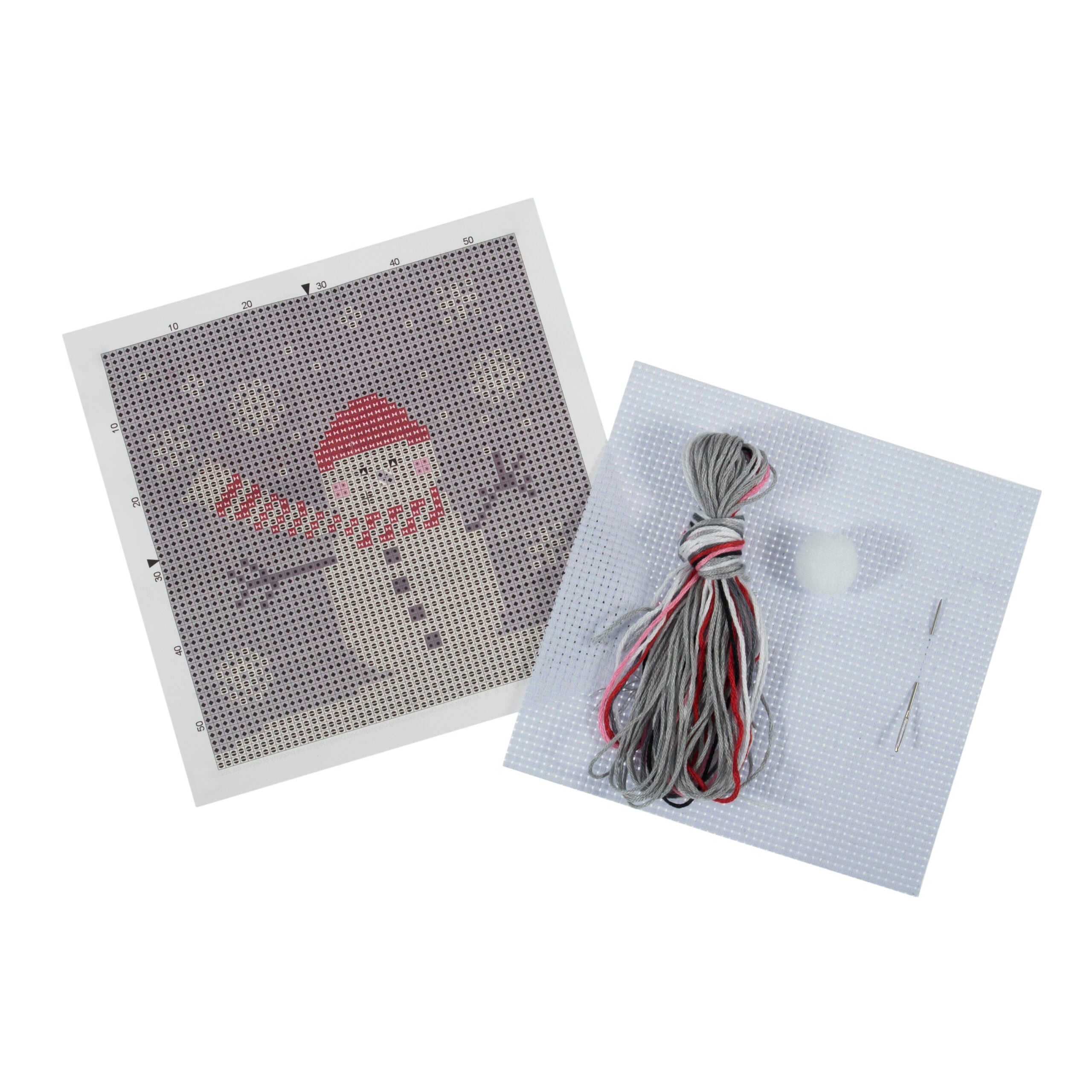 Mini Cross Stitch Kit - Snowman