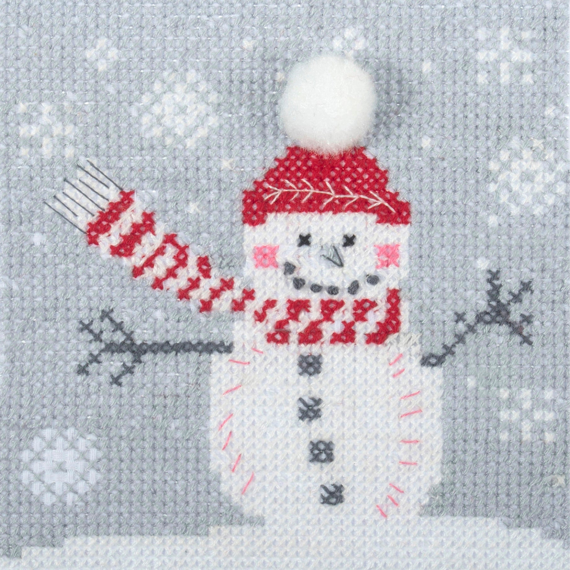 Mini Cross Stitch Kit - Snowman