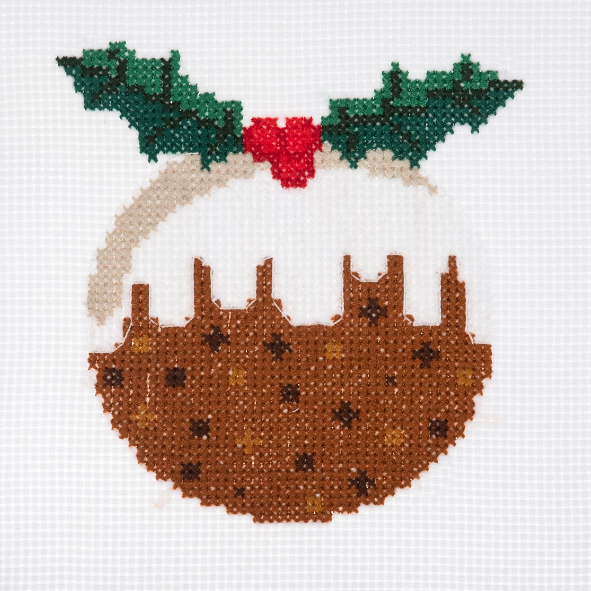 Mini Cross Stitch Kit - Christmas Pudding