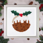 Mini Cross Stitch Kit - Christmas Pudding