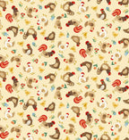 Fun On The Farm Chickens Cream 070/Q By Makower UK