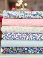 Liberty Quilting Cotton - Festive Greetings - Festive Village 430C