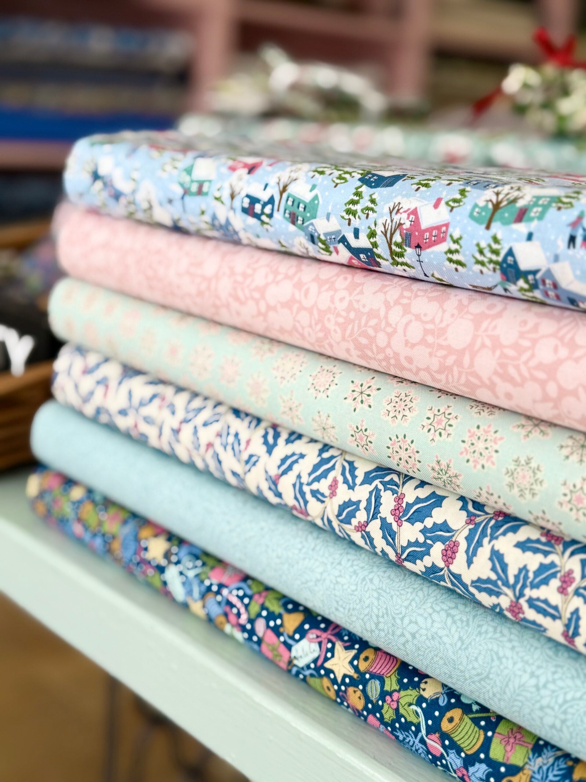 Liberty Quilting Cotton - Festive Greetings - Snow Season 435B