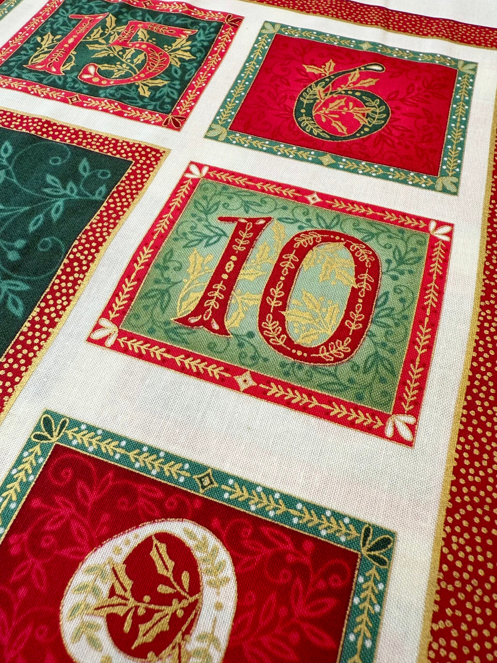 Tidings -  Advent Calendar Panel D 110 By Makower UK