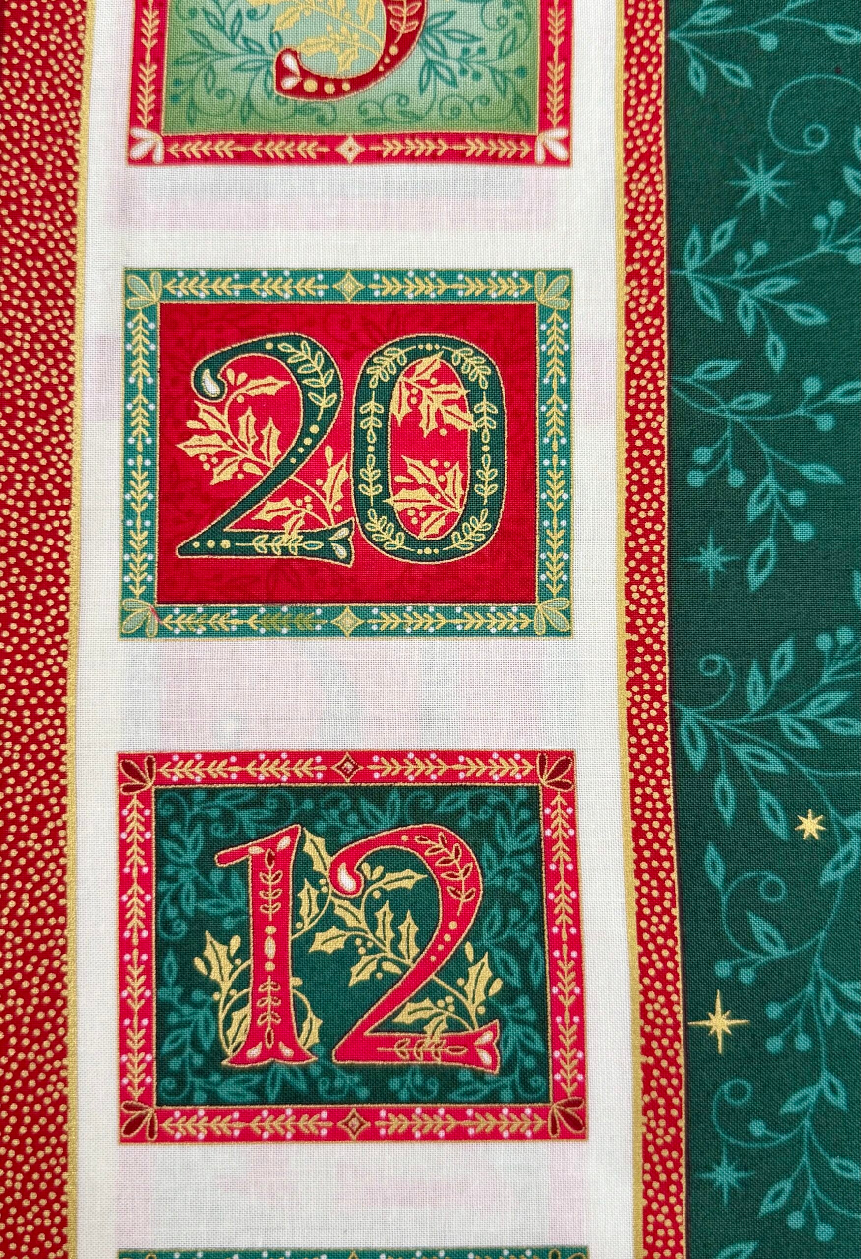 Tidings -  Advent Calendar Panel D 110 By Makower UK