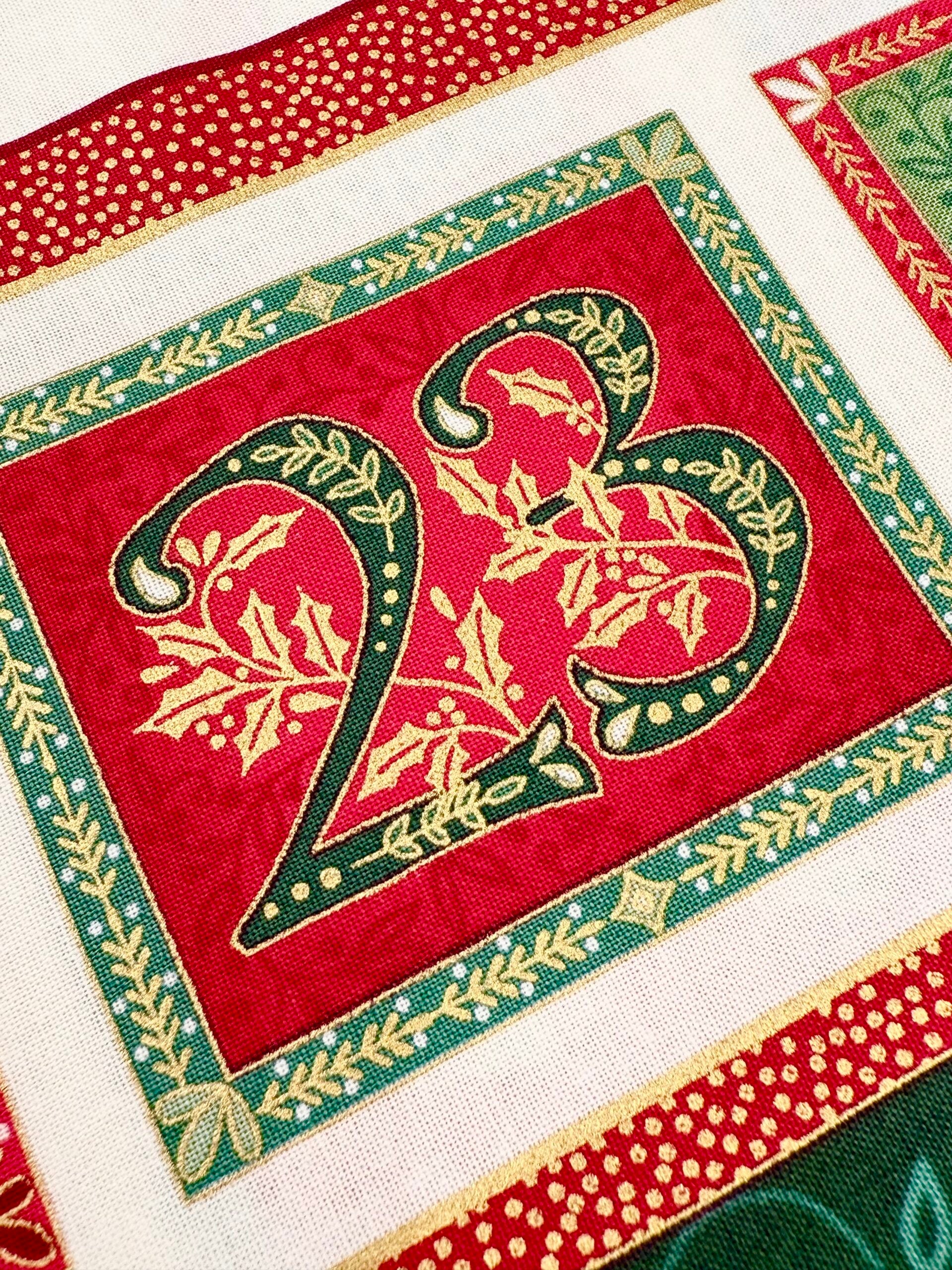 Tidings -  Advent Calendar Panel D 110 By Makower UK