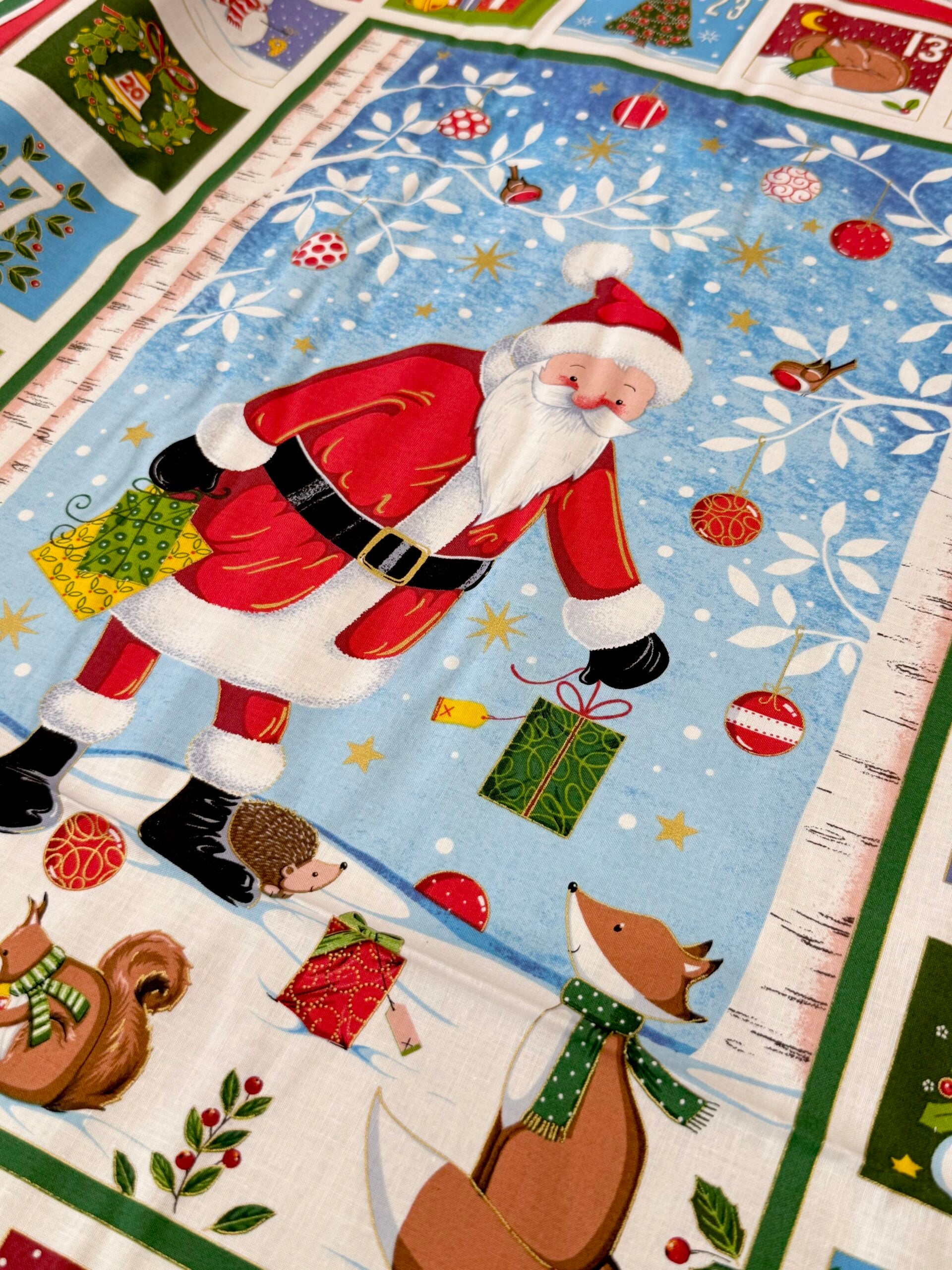 Merry Christmas -  Advent Calendar Panel 2486 By Makower UK