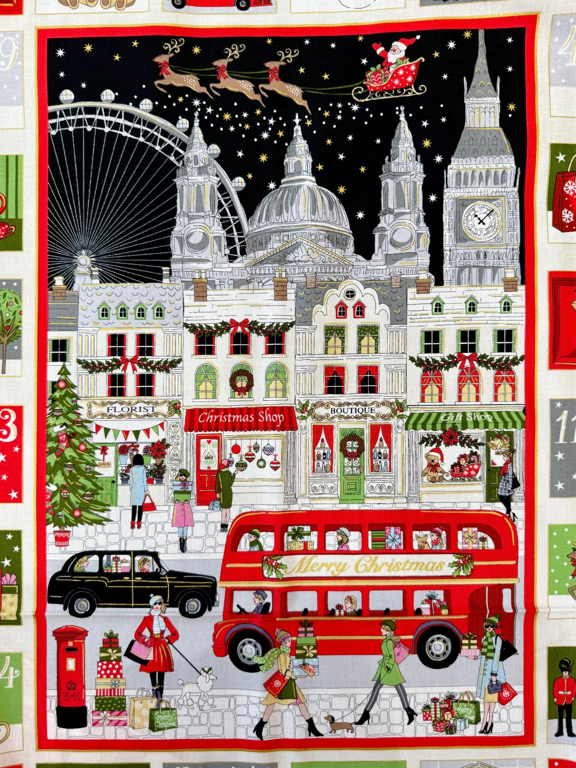 London -  Advent Calendar Panel 2369 By Makower UK