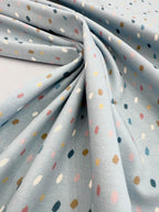 Pale Blue Dash Cotton Jersey By Stof Of Denmark