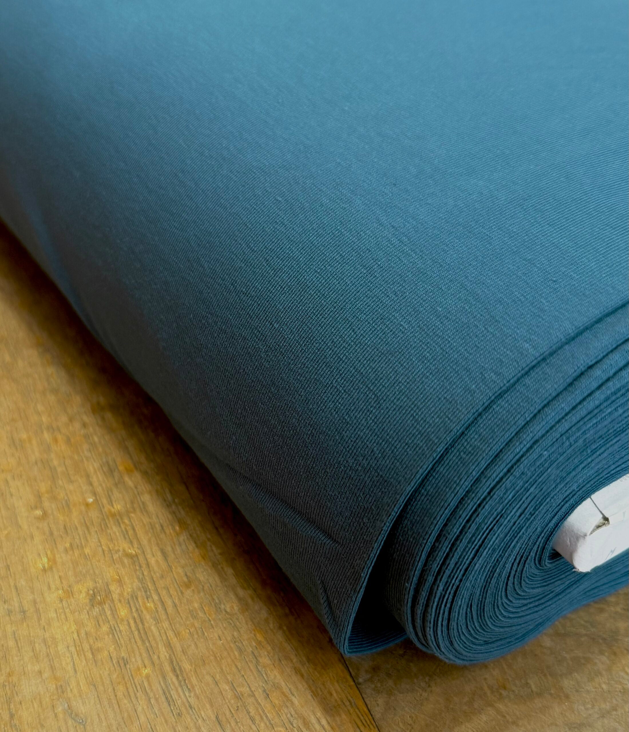 Petrol (Teal Blue) Cotton Jersey By Stof Fabric Of Denmark