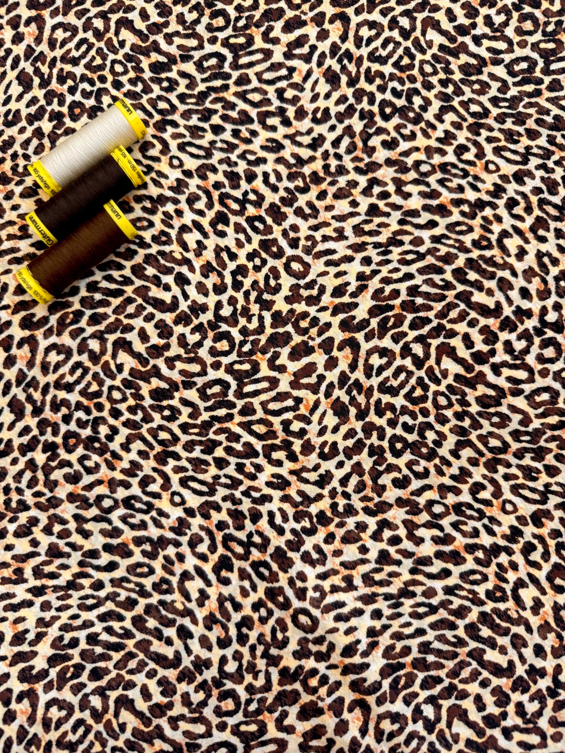 Leopard Cotton Jersey By Stof Of Denmark 1.15 Metre Remnant