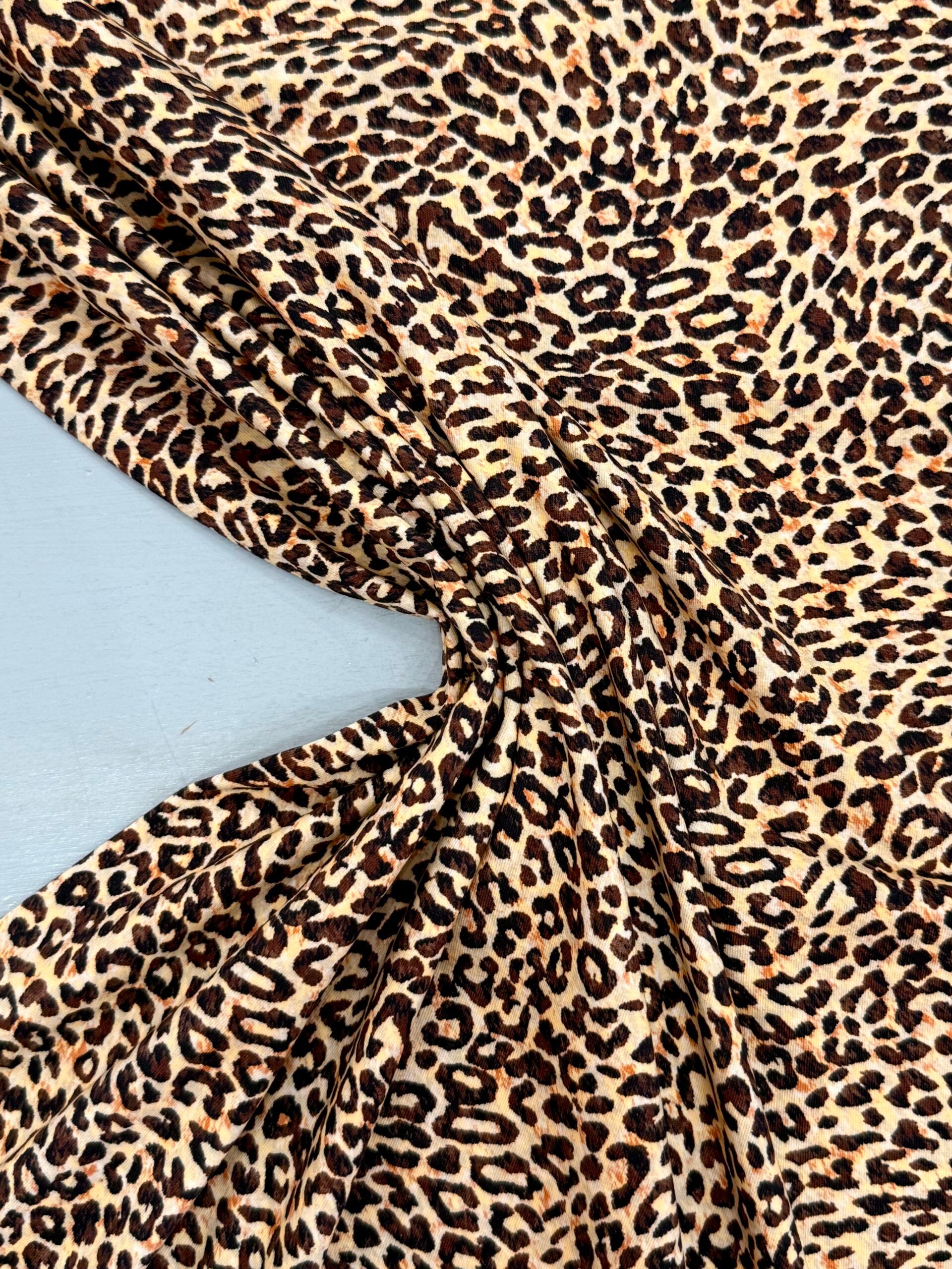 Leopard Cotton Jersey By Stof Of Denmark 1.15 Metre Remnant