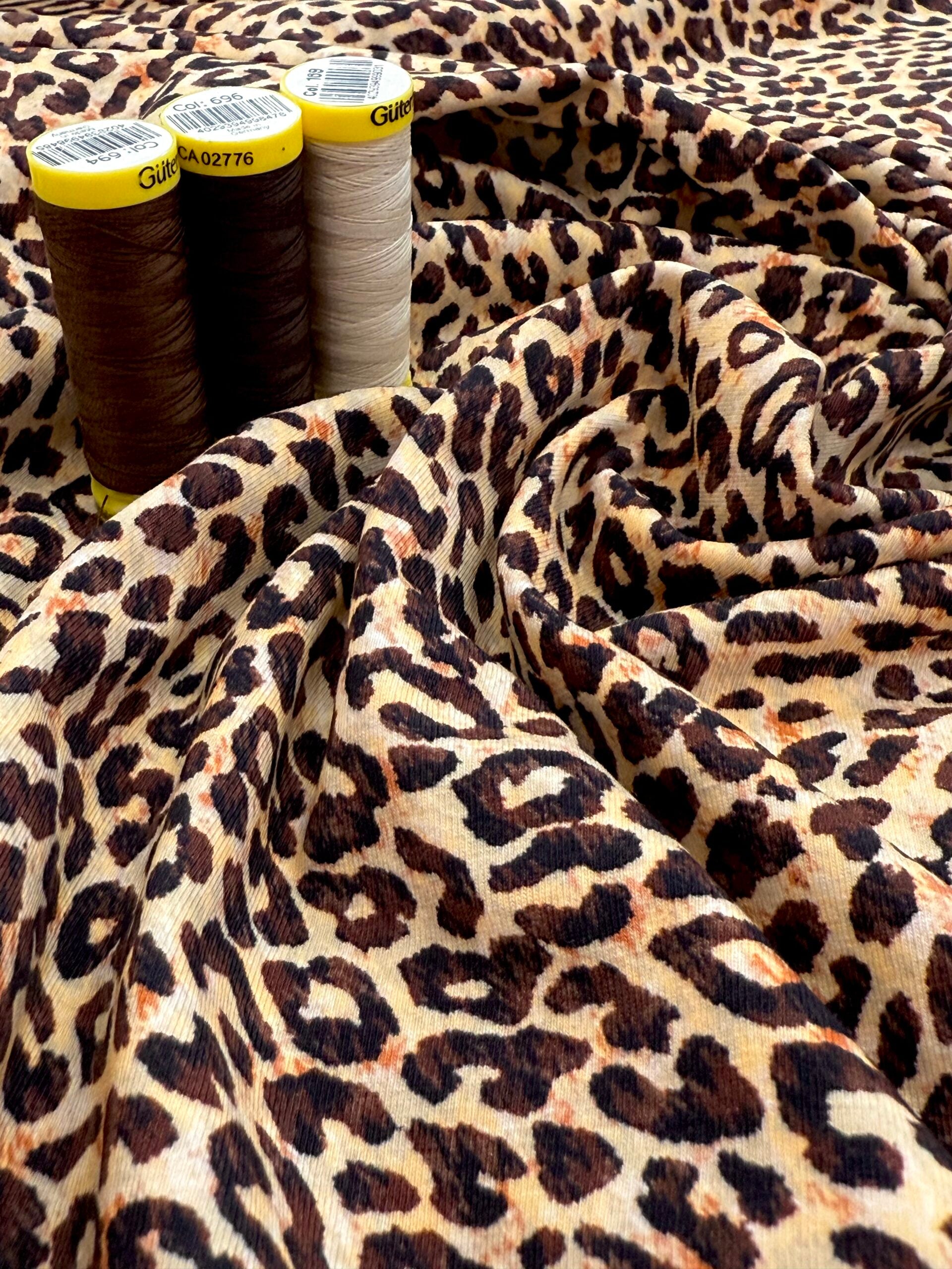 Leopard Cotton Jersey By Stof Of Denmark 1.15 Metre Remnant