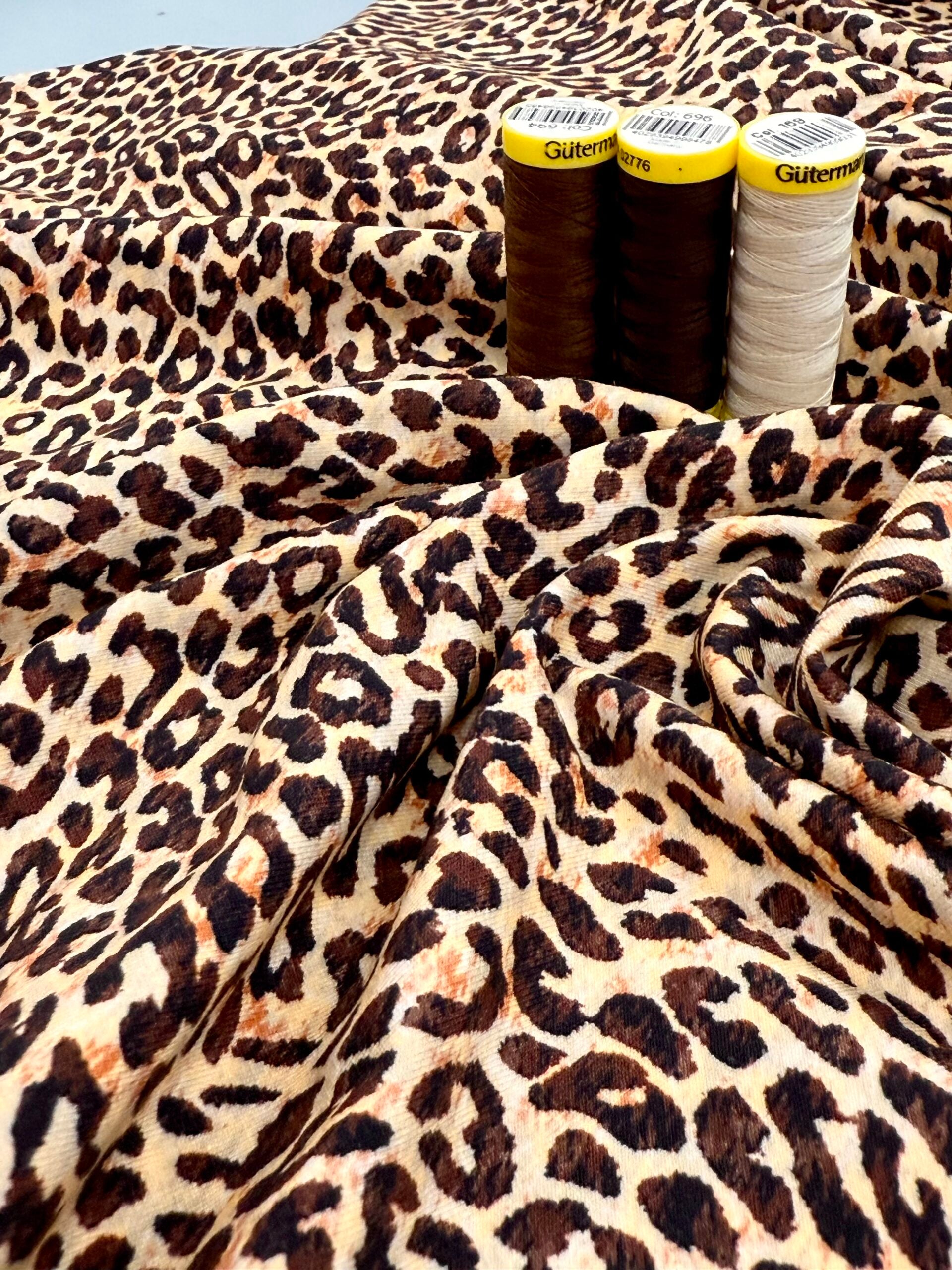 Leopard Cotton Jersey By Stof Of Denmark 1.15 Metre Remnant