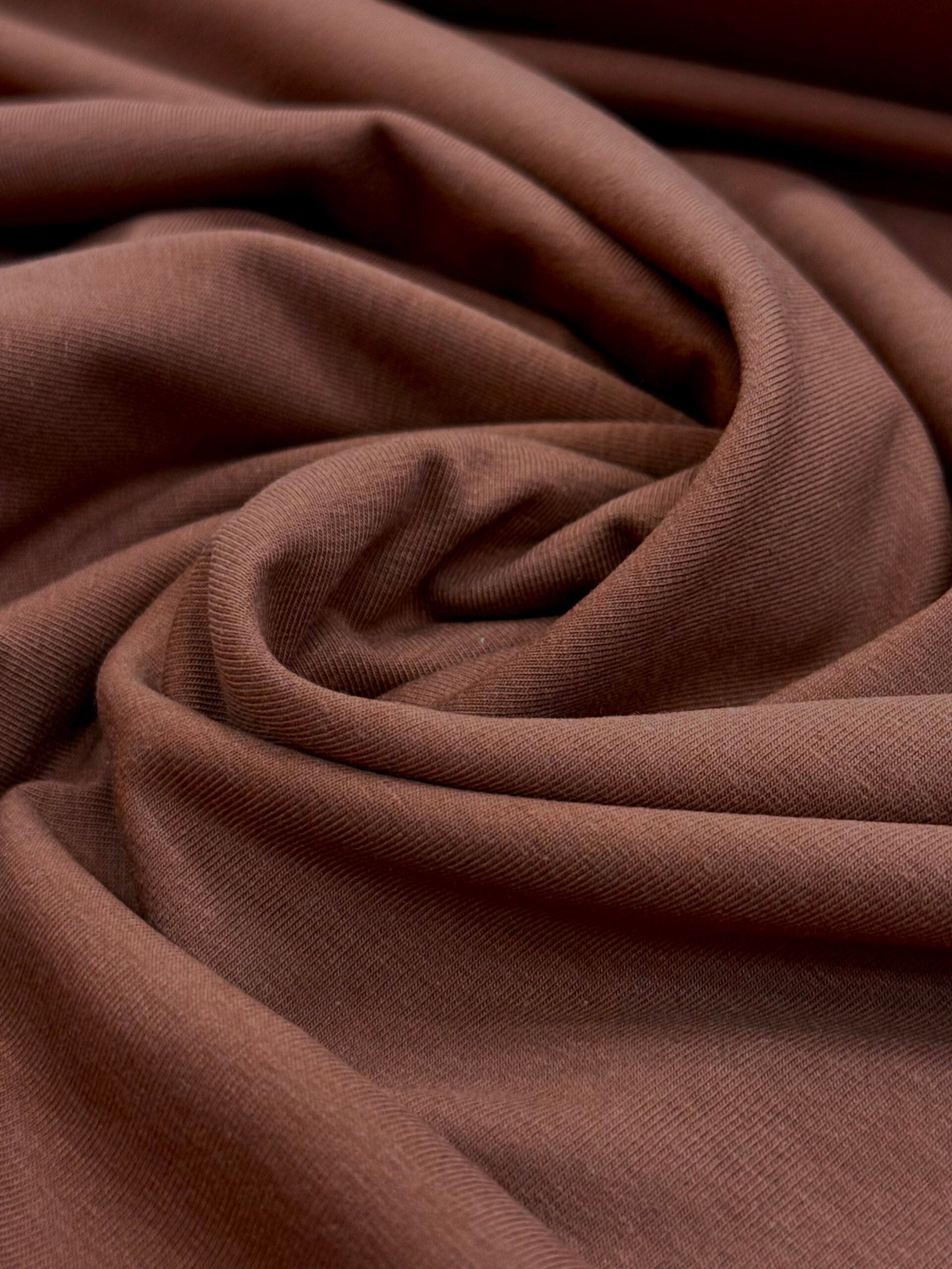 Brunette Brown Cotton Jersey By Stof Fabric Of Denmark