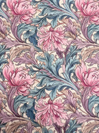 William Morris Pink And Blue Acanthus Poplin By Rose And Hubble