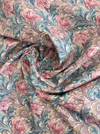William Morris Pink And Blue Acanthus Poplin By Rose And Hubble