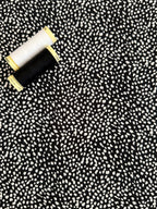 Black With White Dots Silky