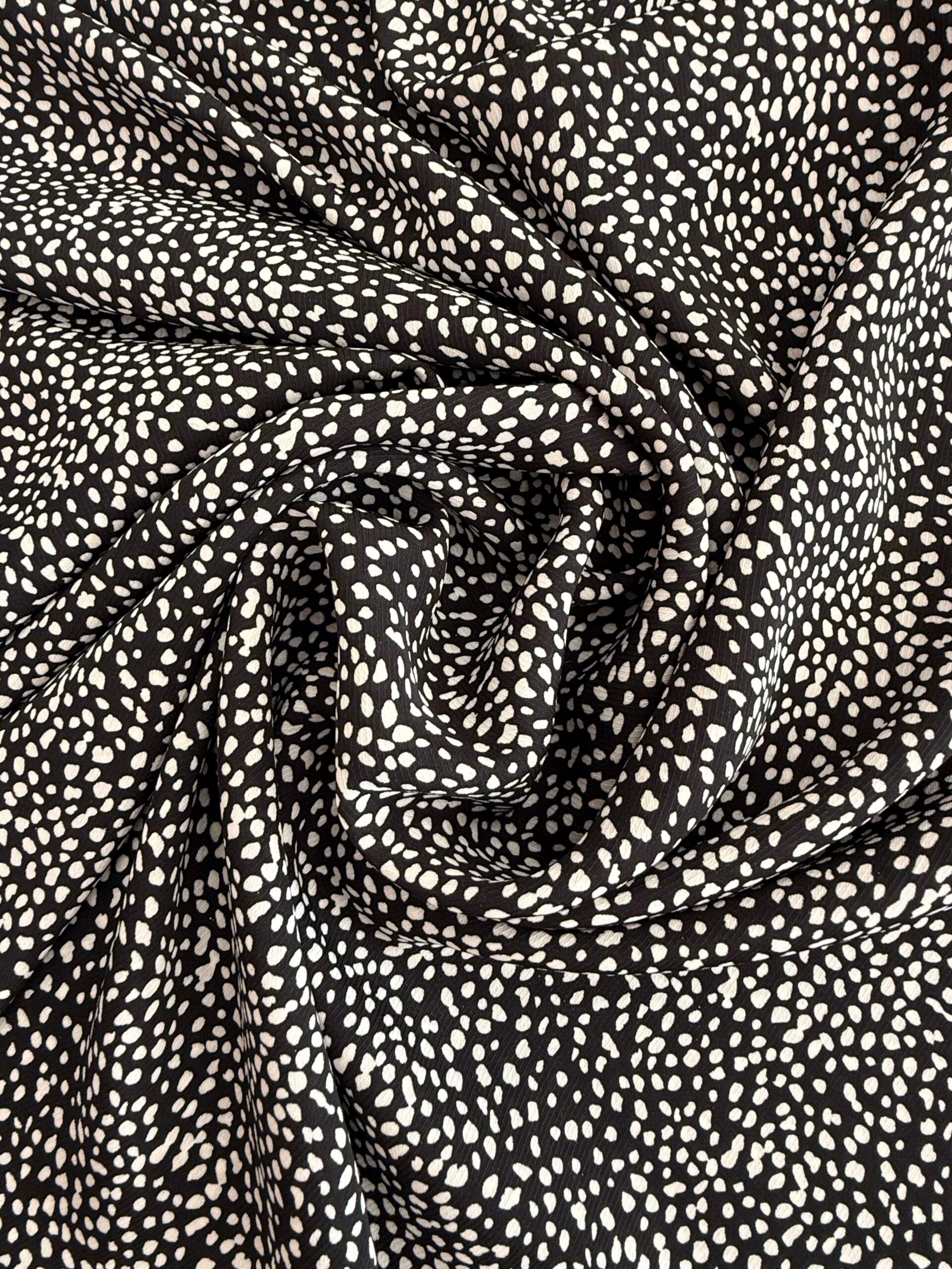 Black With White Dots Silky