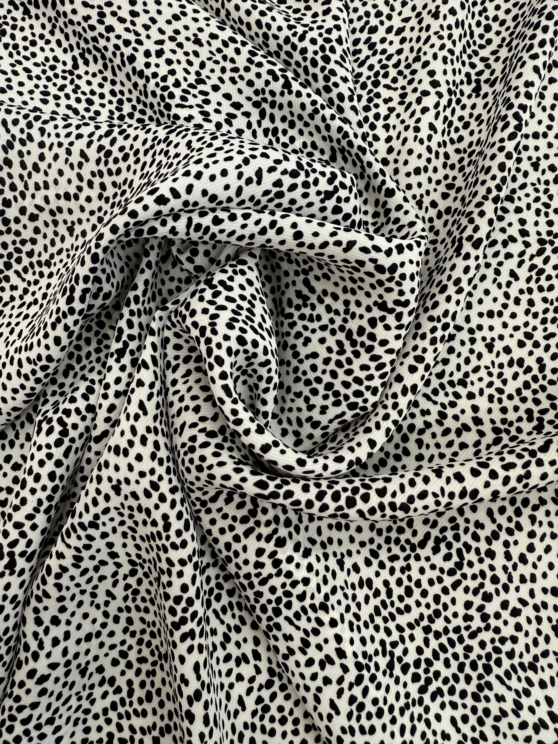 White With Black Dots Silky