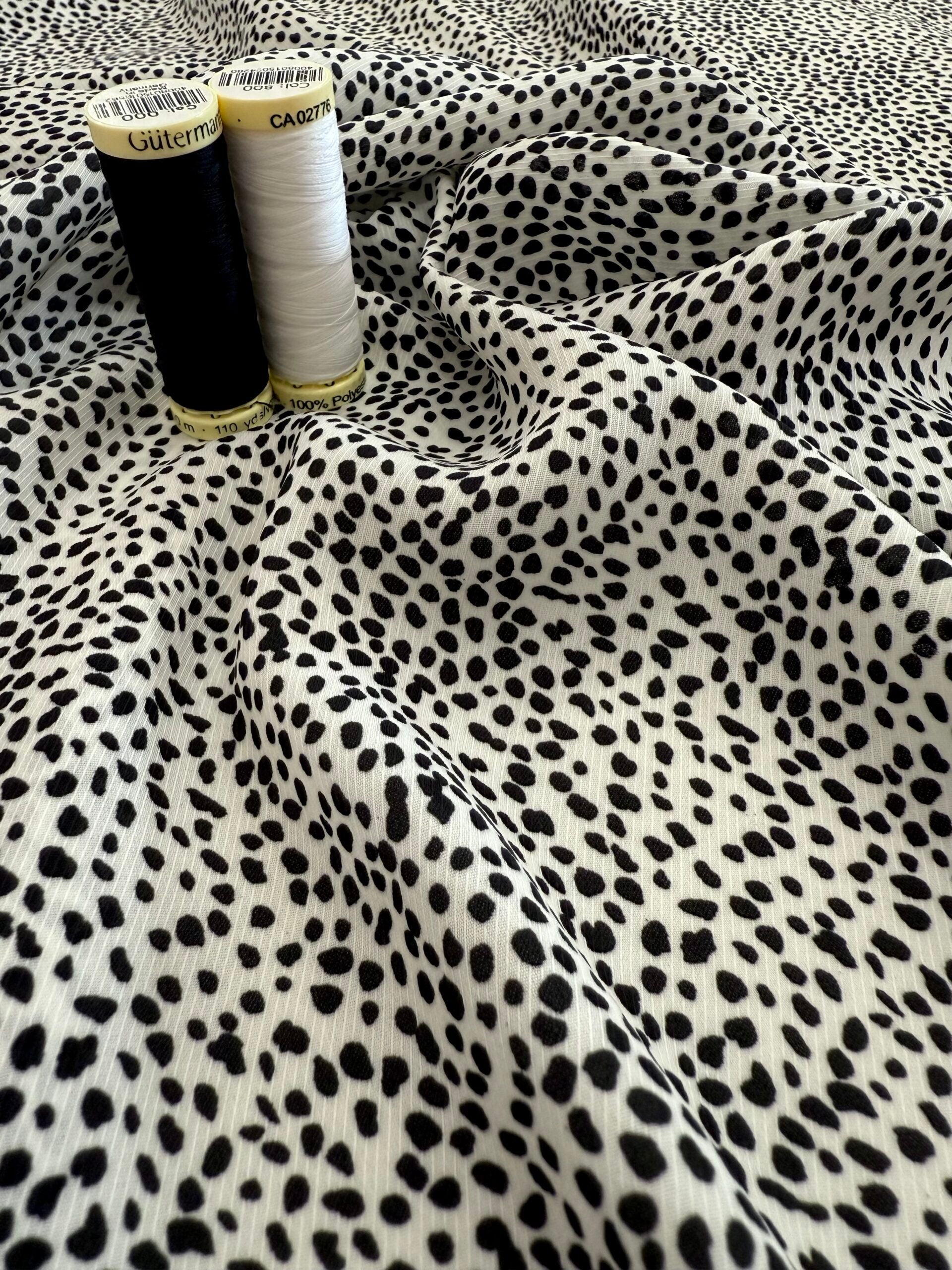 White With Black Dots Silky