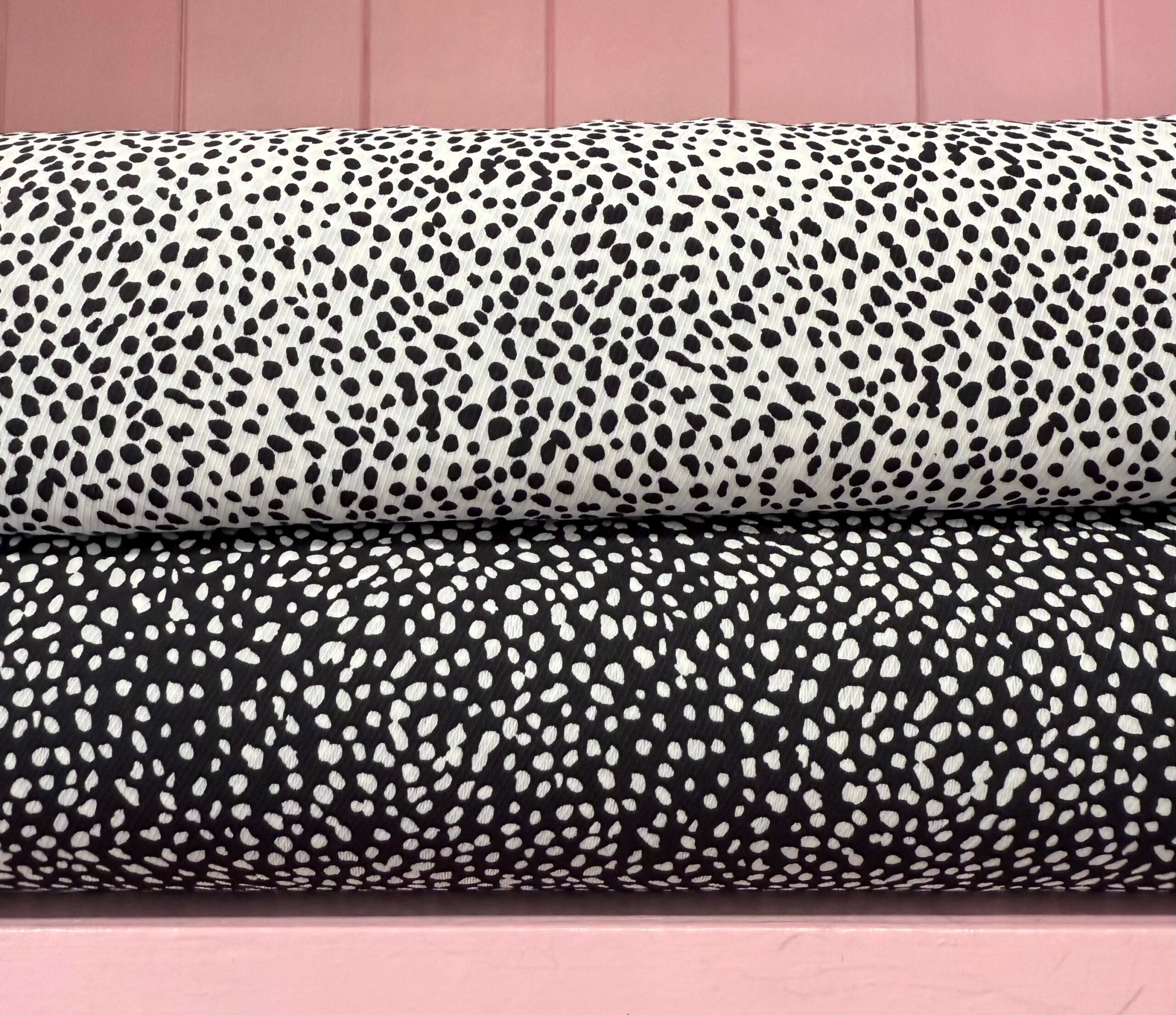 Black With White Dots Silky