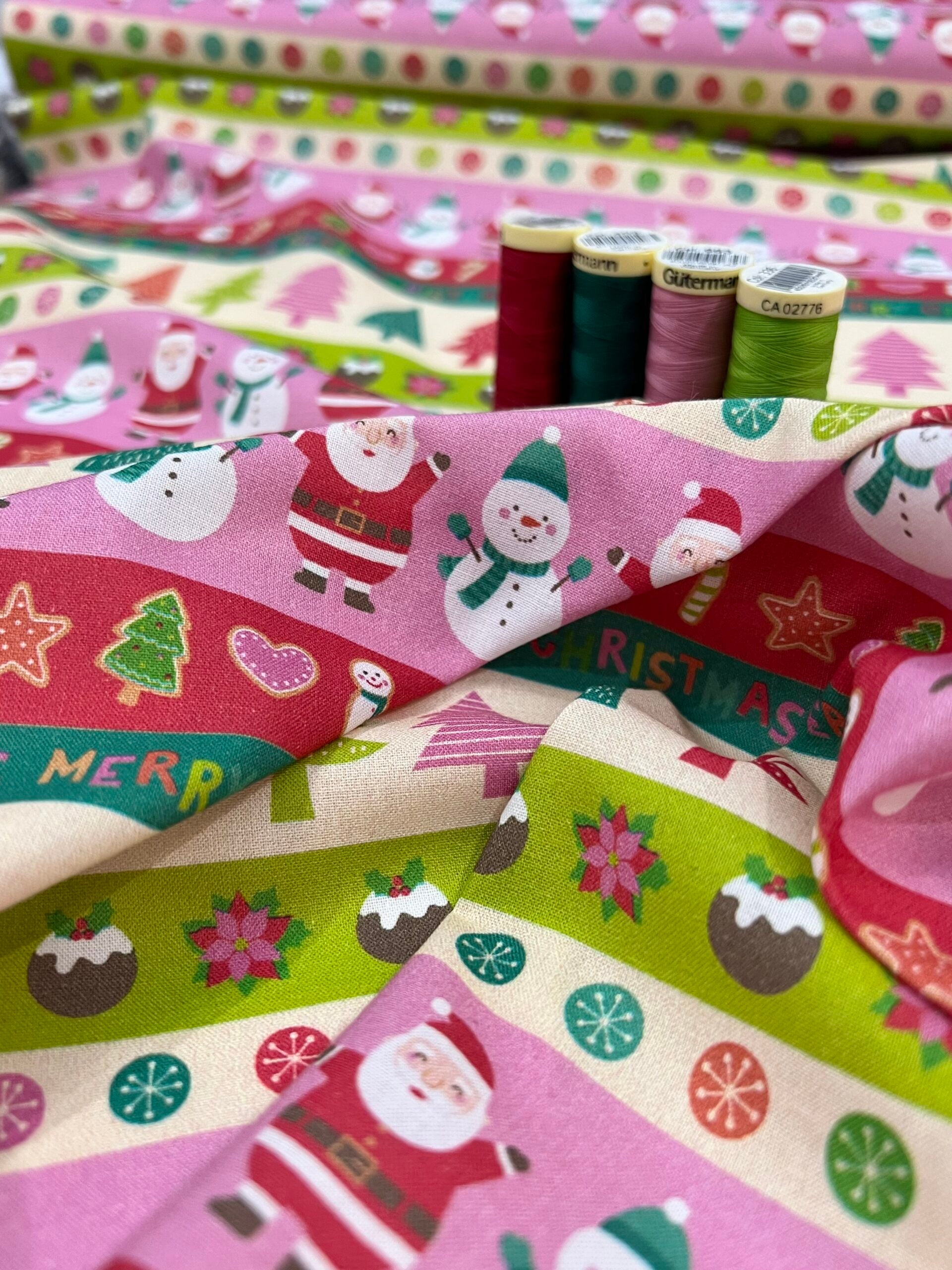 Christmas Stripes Cotton