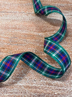 Blue, Green And Red Tartan Ribbon