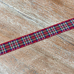 16 mm Red Tartan Ribbon