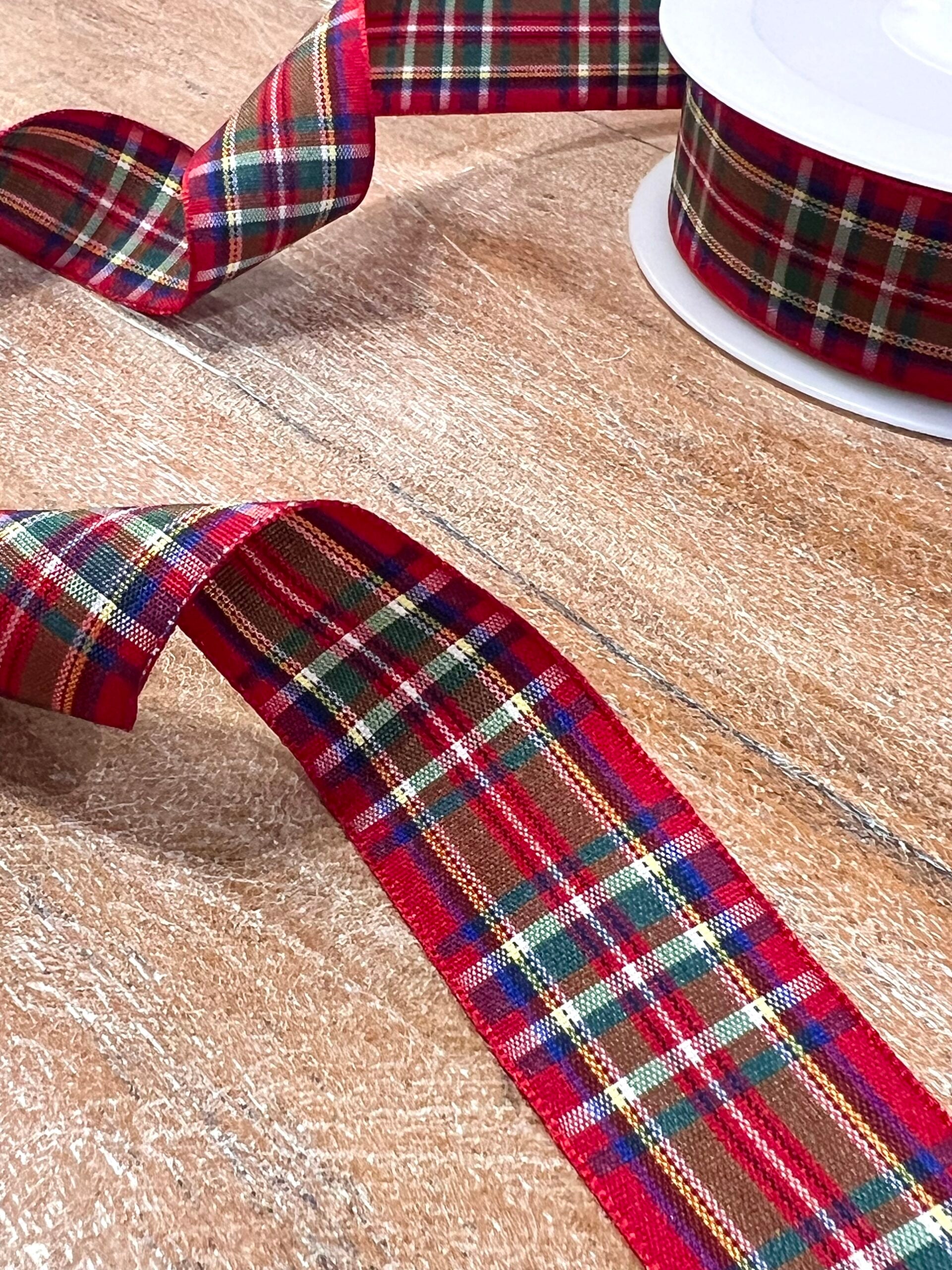 Small Red Tartan Ribbon