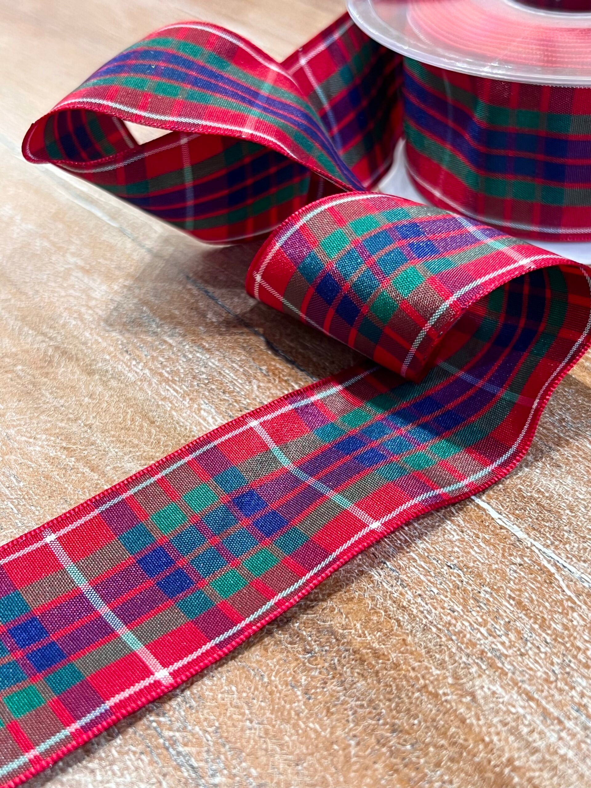 Large Red Tartan Ribbon