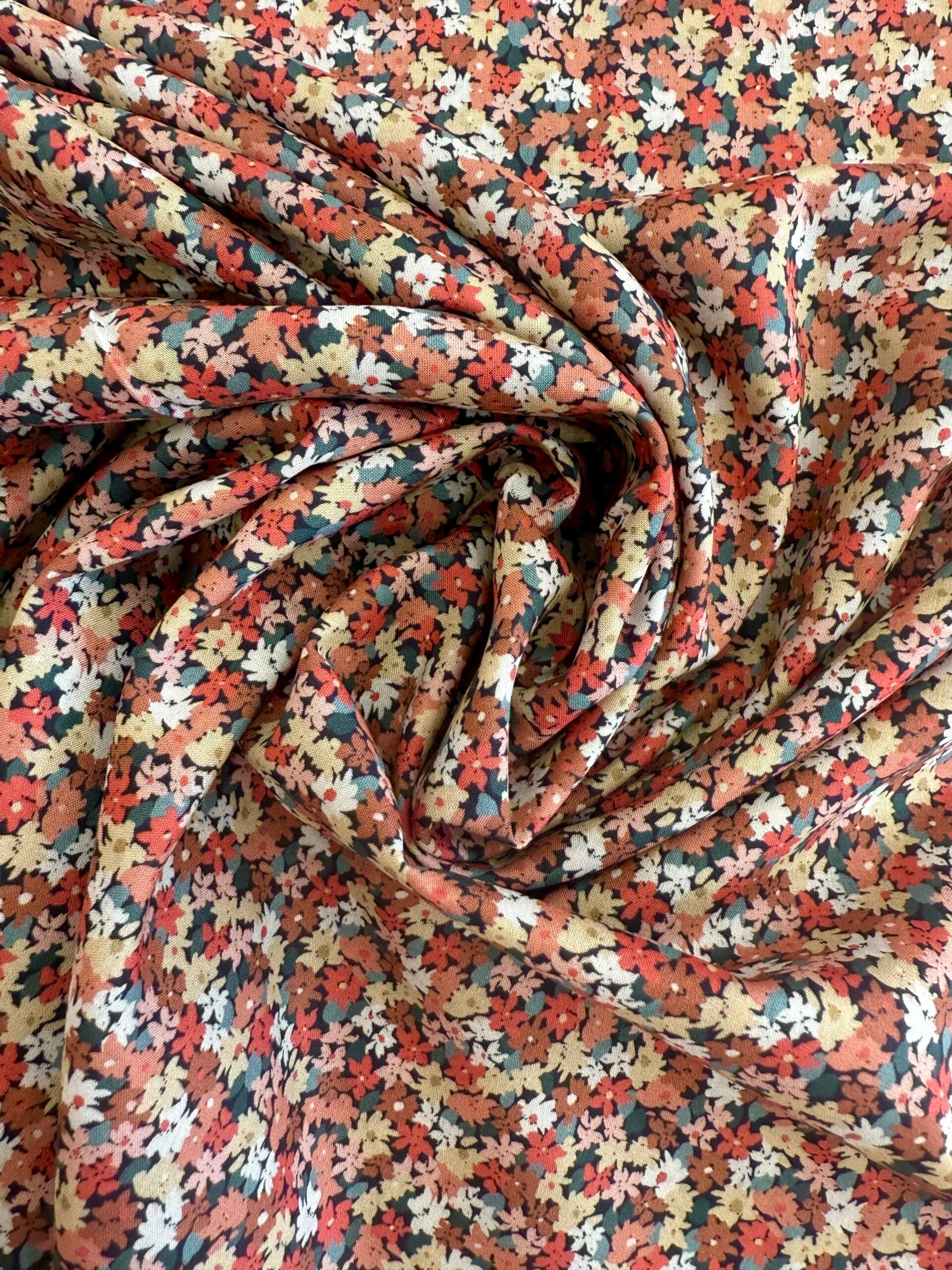 Gingerbread Flowers Cotton Lawn