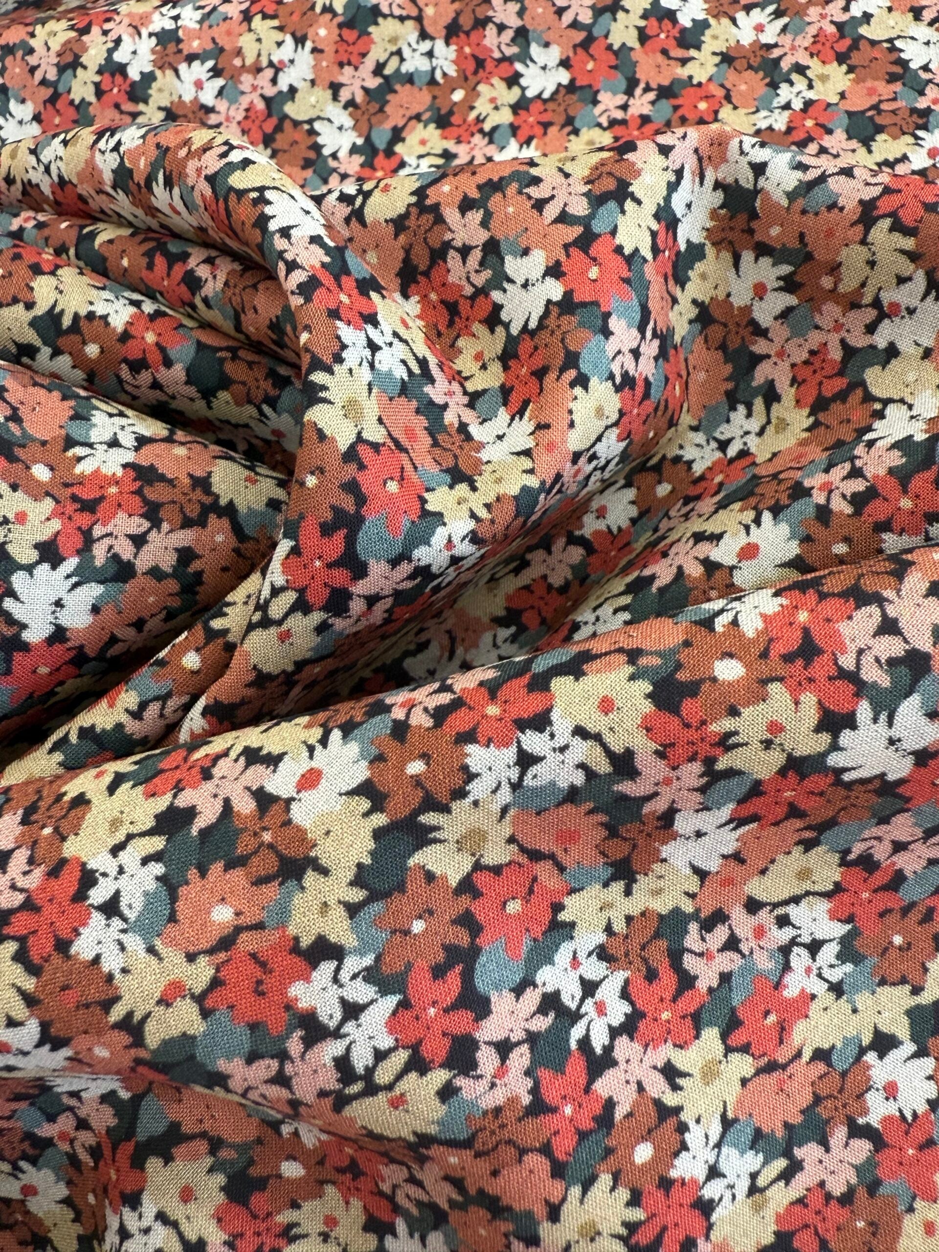 Gingerbread Flowers Cotton Lawn