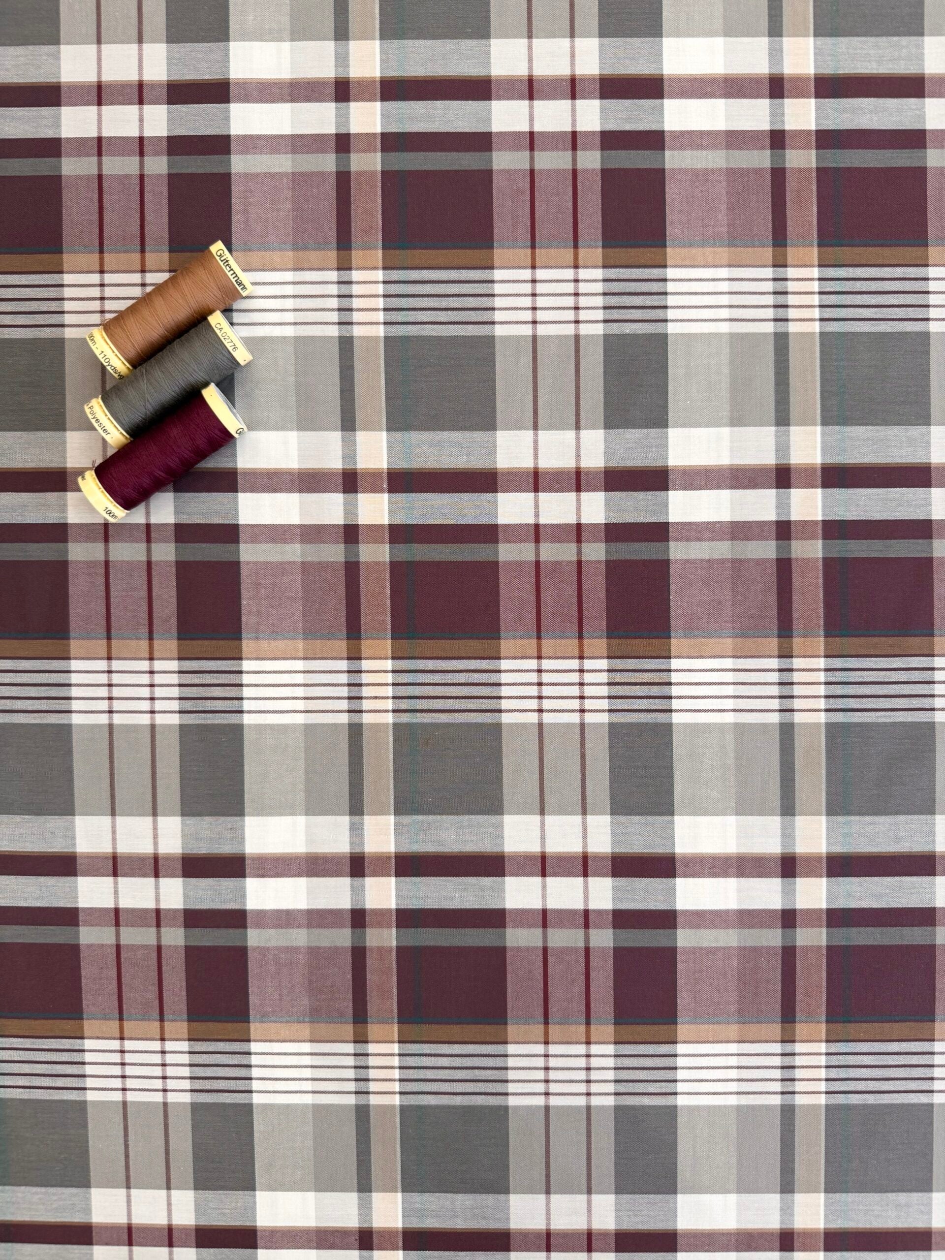 Berry Check Cotton 70cm Remnant