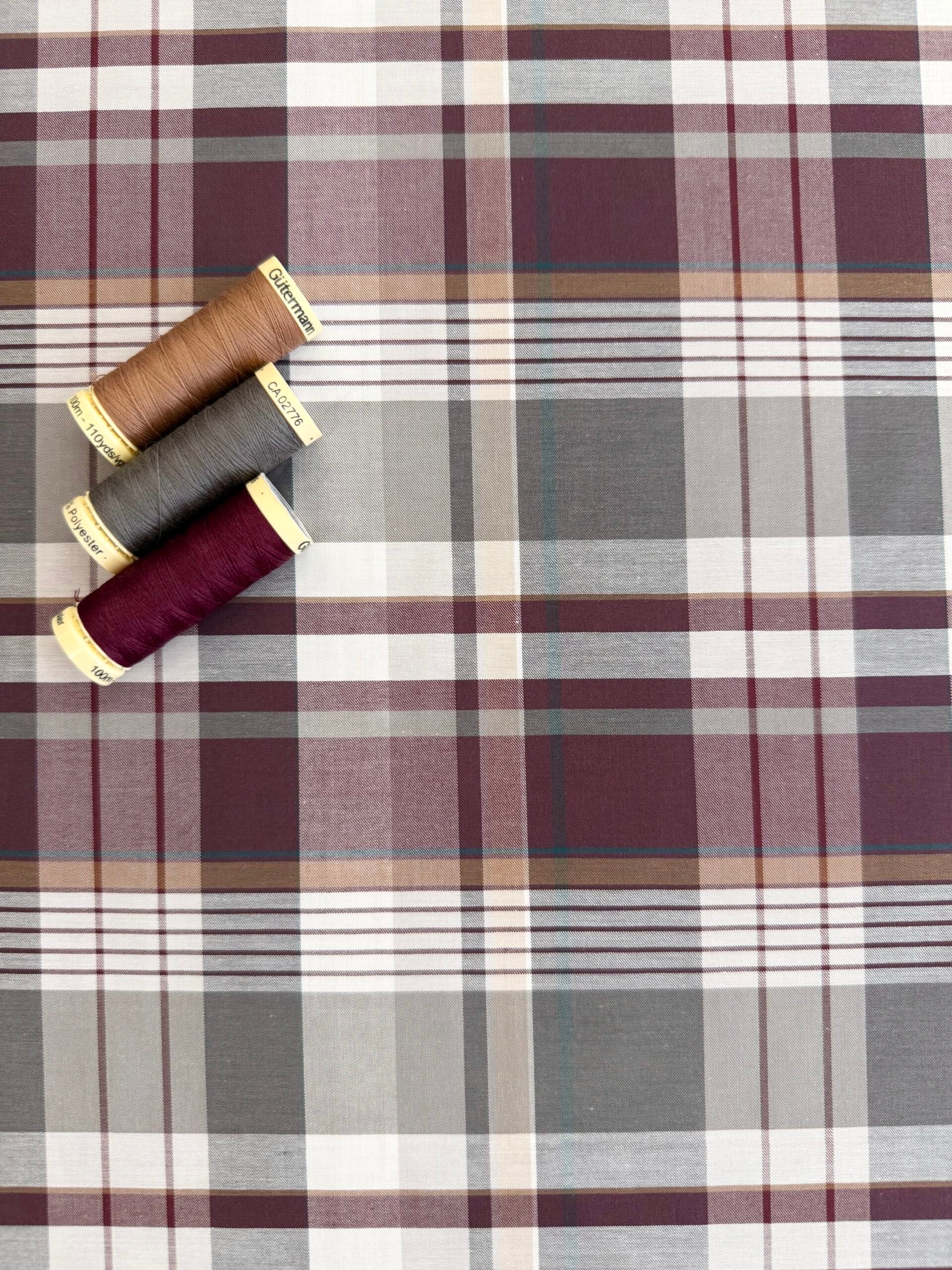 Berry Check Cotton 70cm Remnant