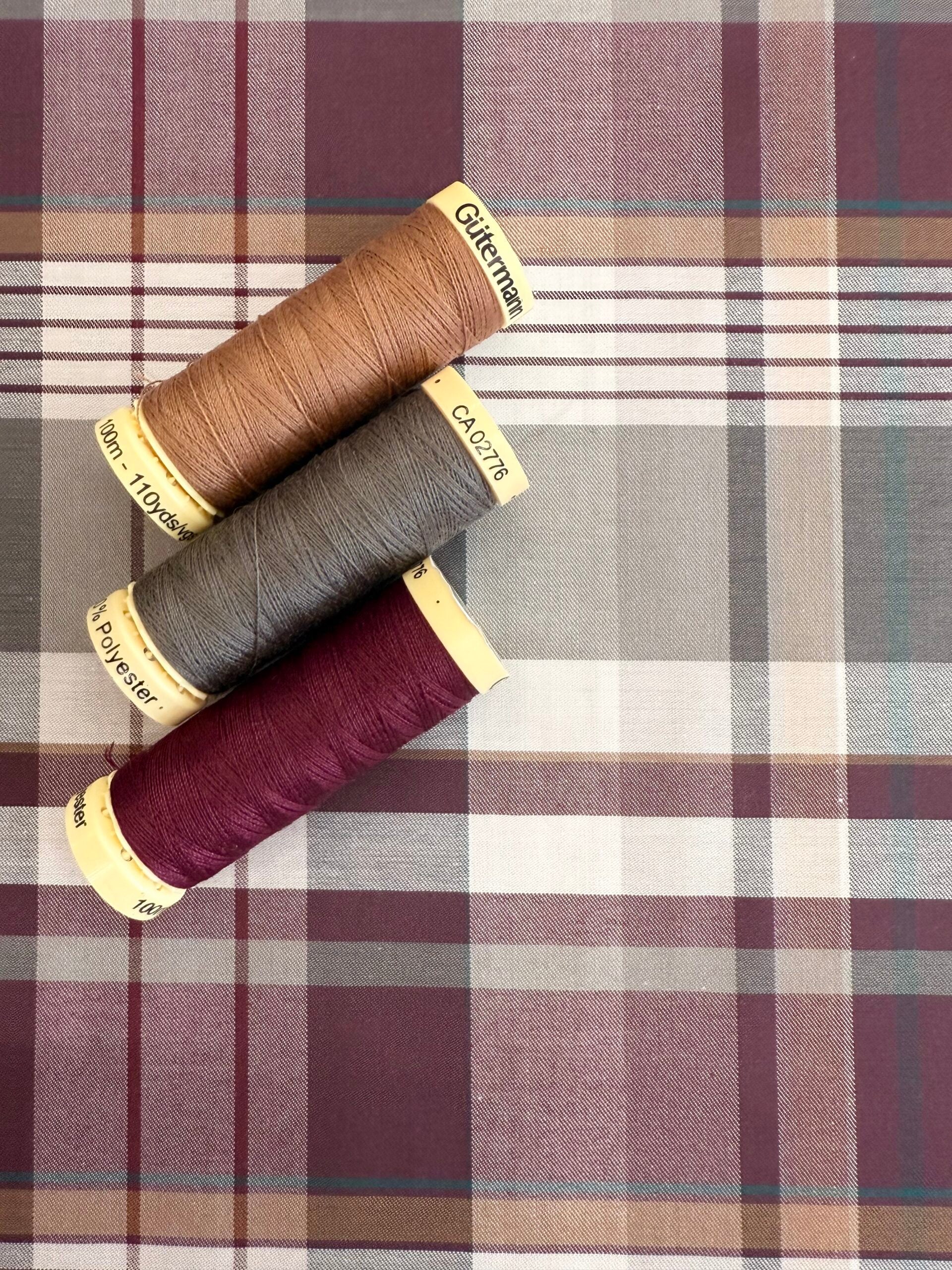 Berry Check Cotton 70cm Remnant