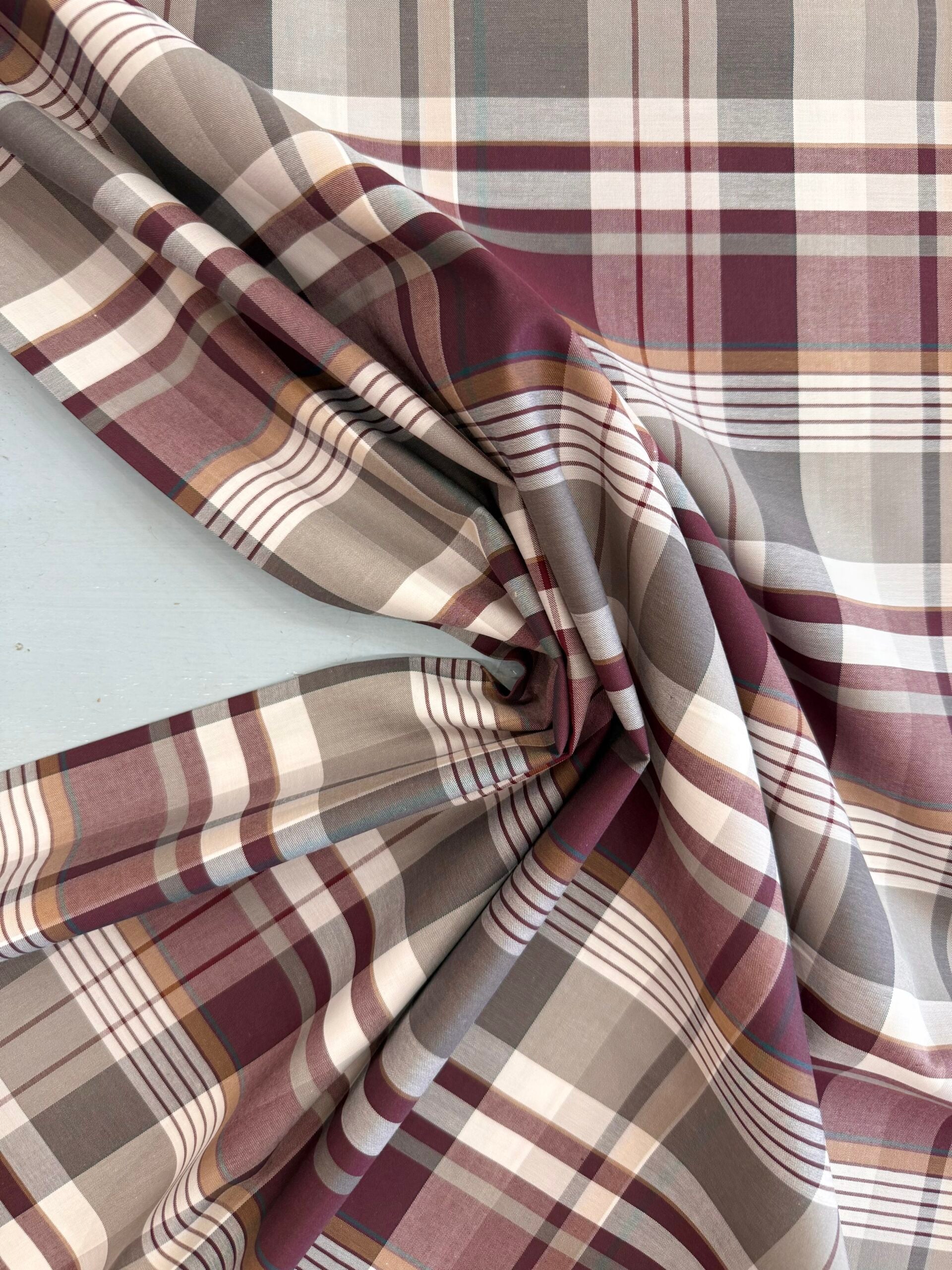 Berry Check Cotton 70cm Remnant