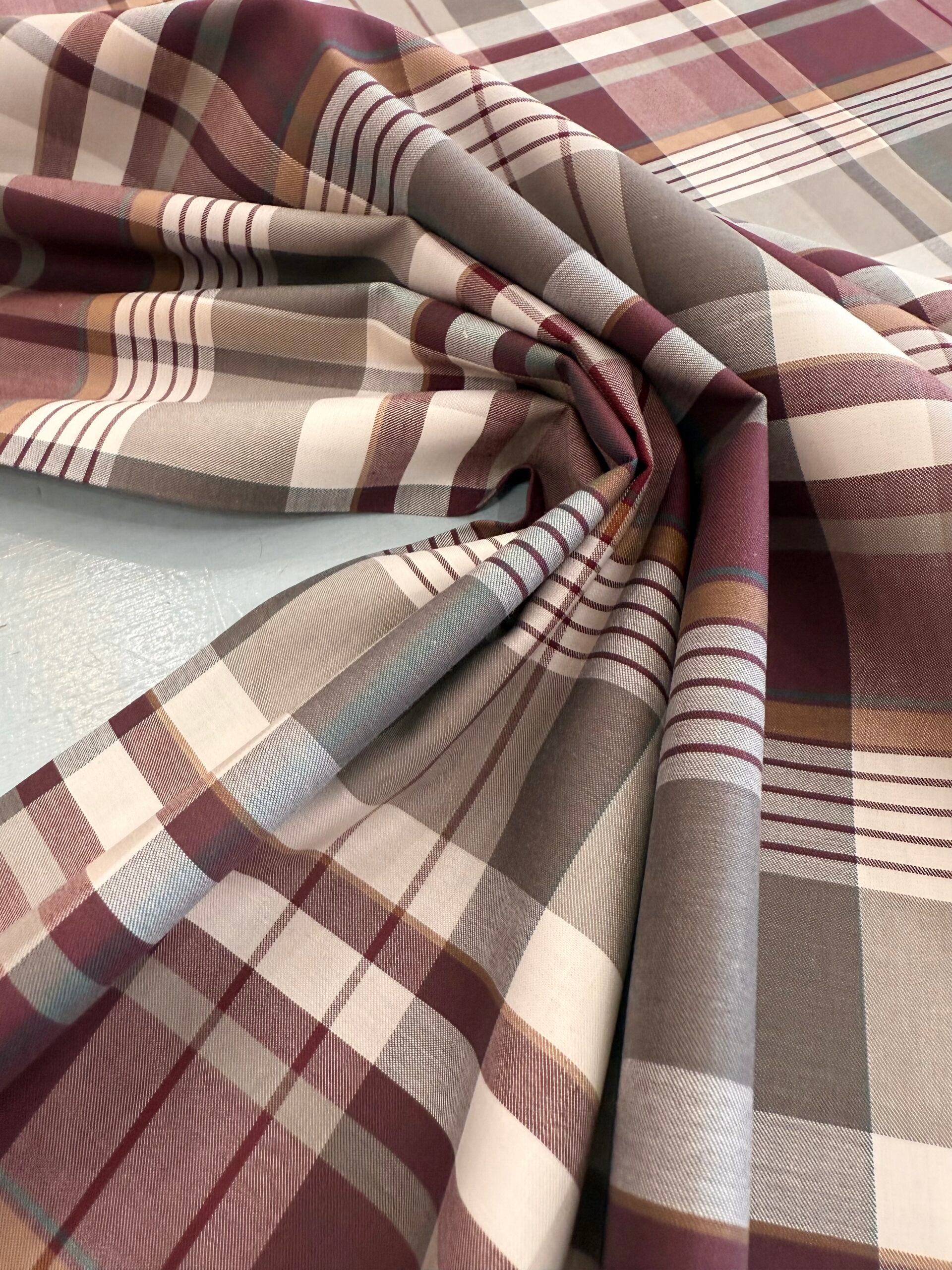 Berry Check Cotton 70cm Remnant