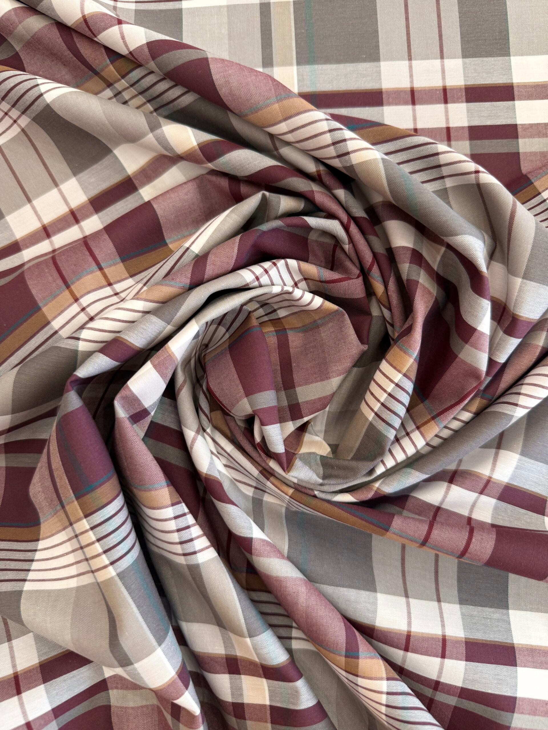 Berry Check Cotton 70cm Remnant