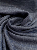 Navy Blue Merino Wool Jersey Knit