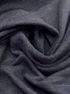 Navy Blue Merino Wool Jersey Knit