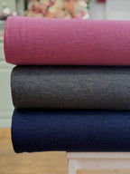 Dark Grey Merino Wool Jersey Knit