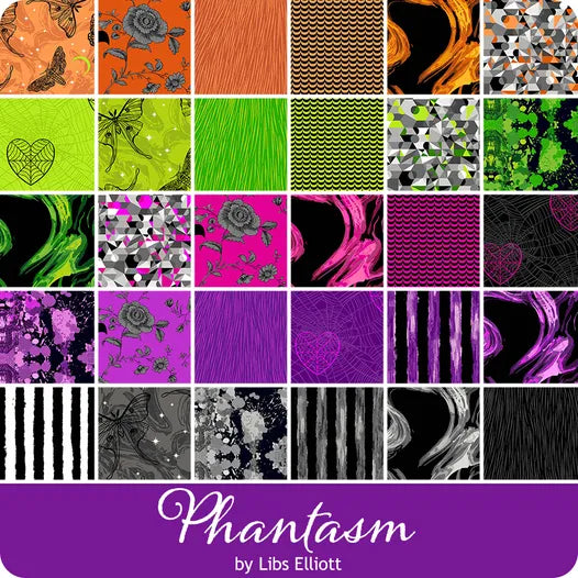 Phantasm Halloween 5 inch Charm Pack By Libs Elliot For Andover Fabrics