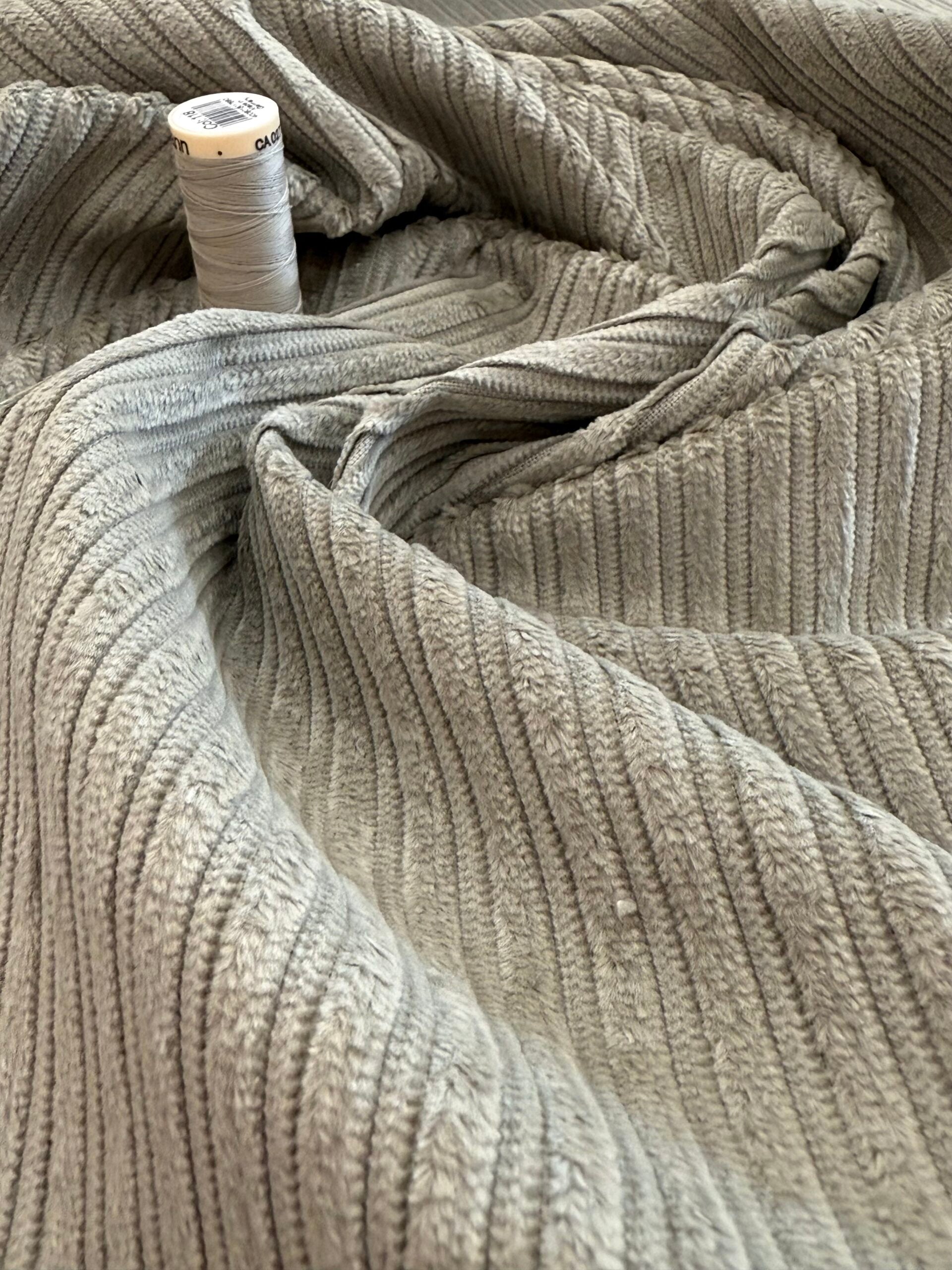 Pigeon Gray Cotton Washed Jumbo Corduroy