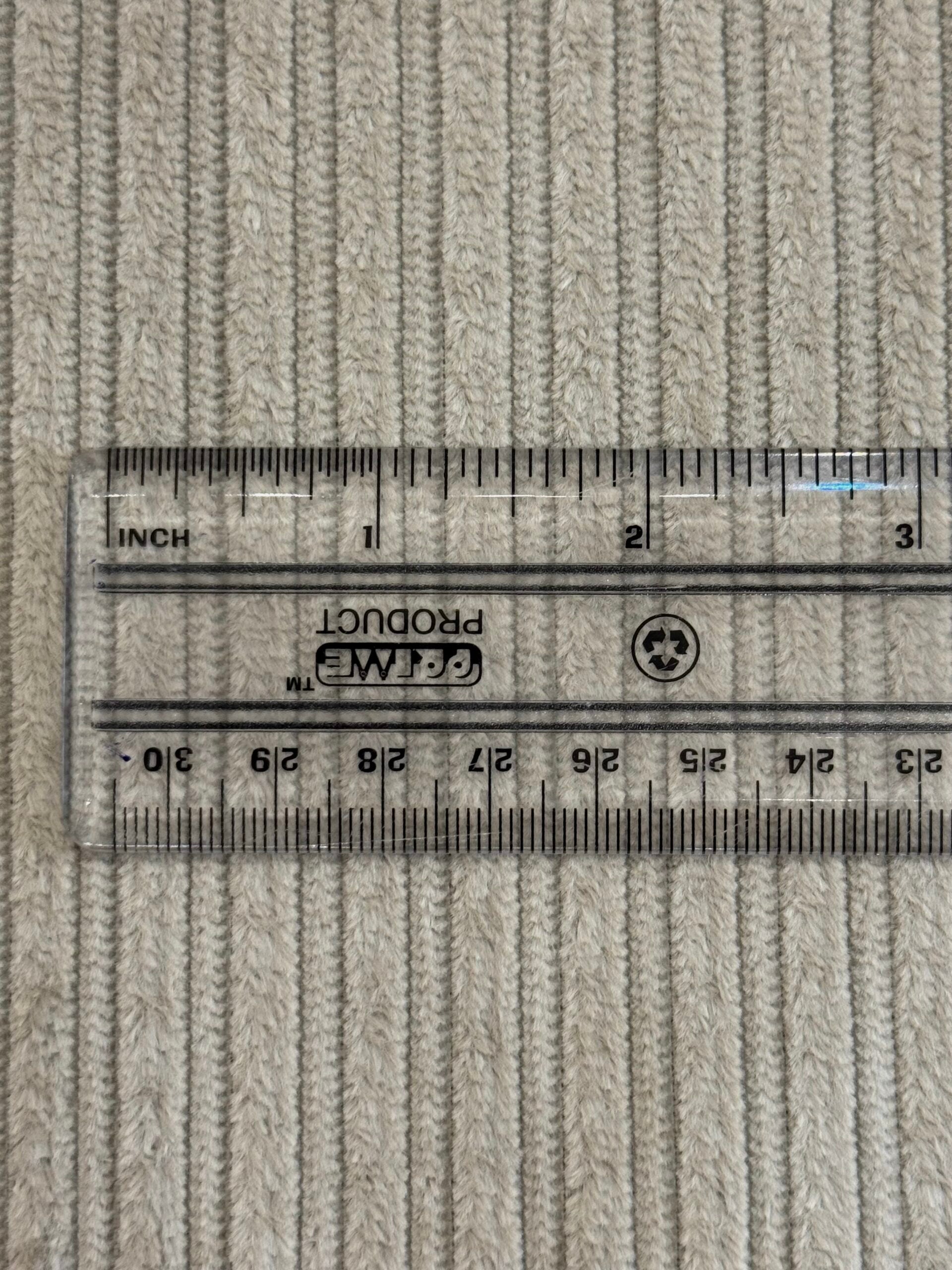 Pigeon Gray Cotton Washed Jumbo Corduroy