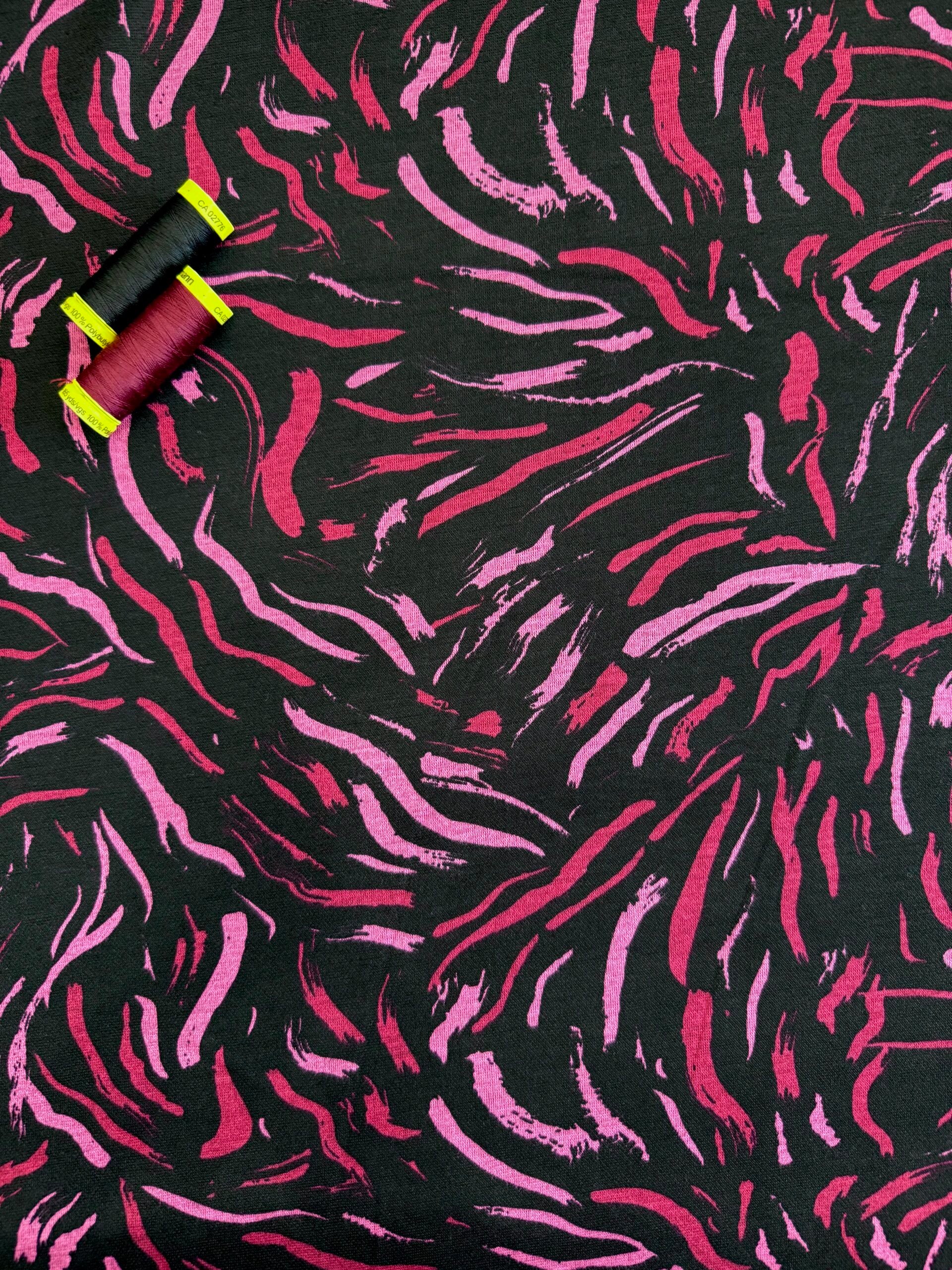 Swirl Modal Feel Jersey Knit - Magenta