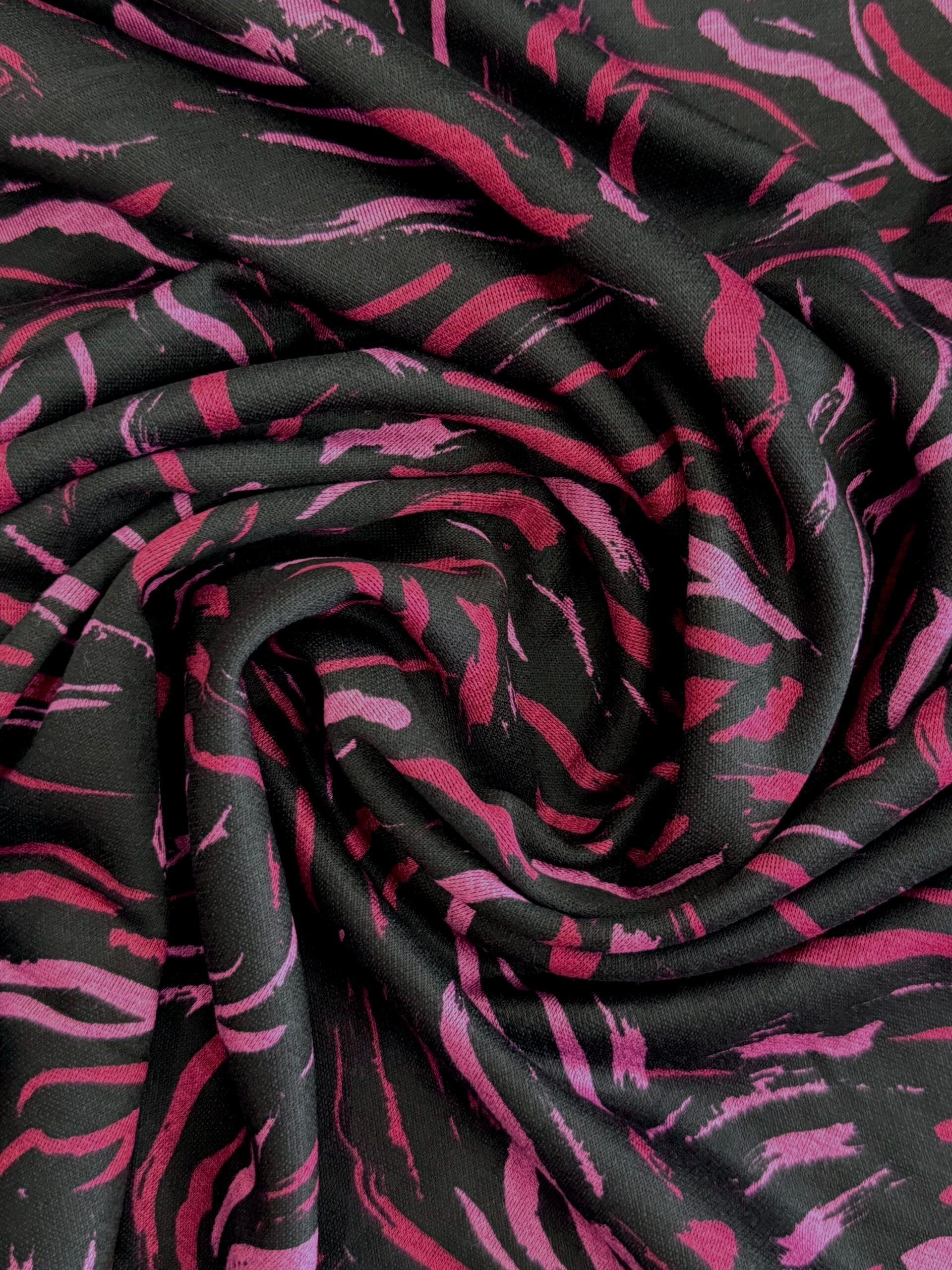 Swirl Modal Feel Jersey Knit - Magenta