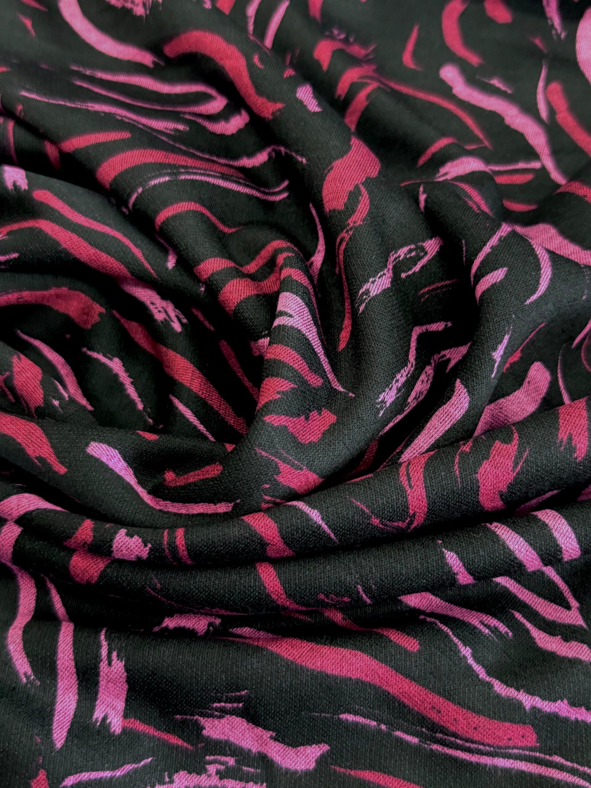 Swirl Modal Feel Jersey Knit - Magenta