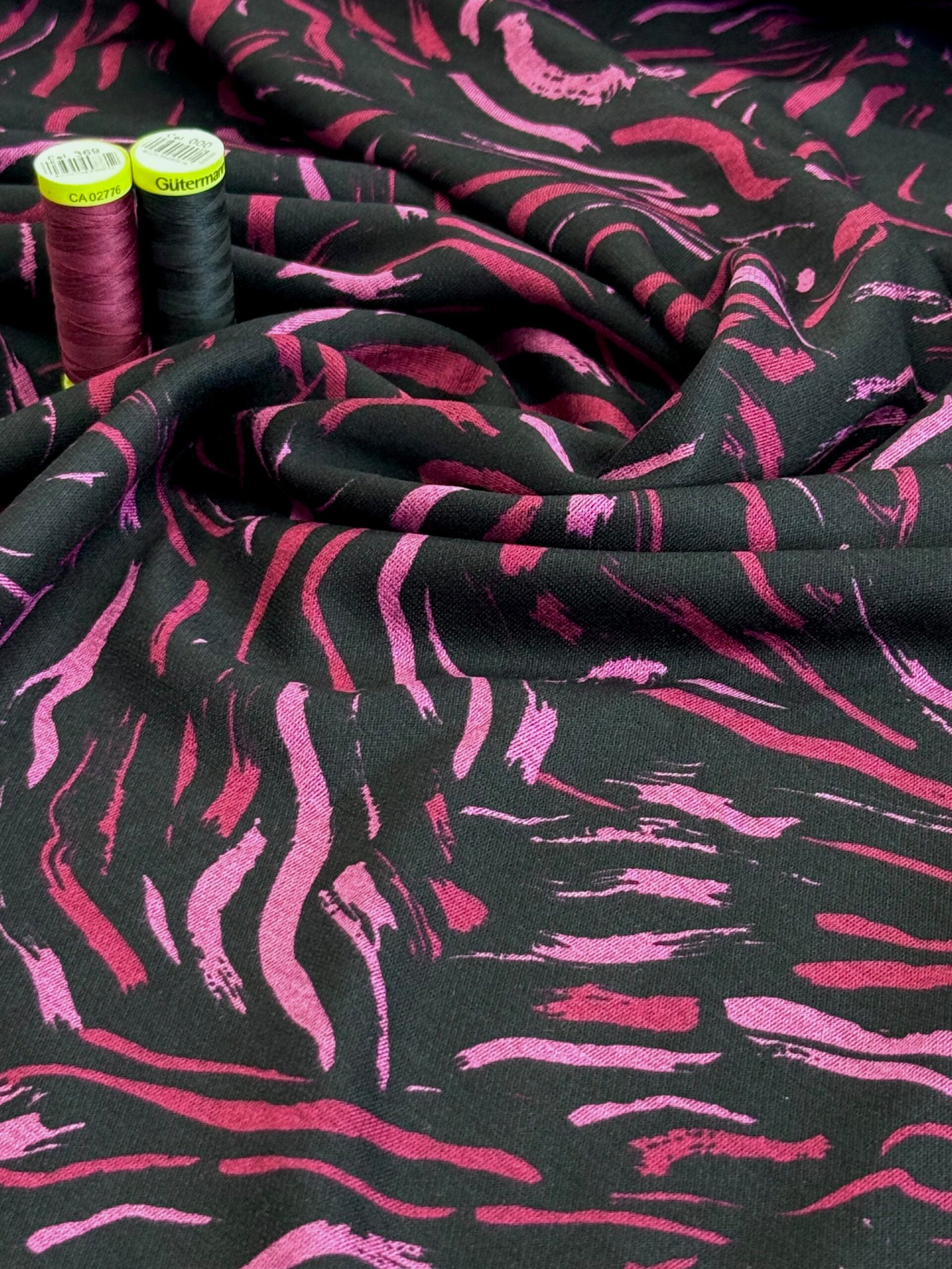 Swirl Modal Feel Jersey Knit - Magenta