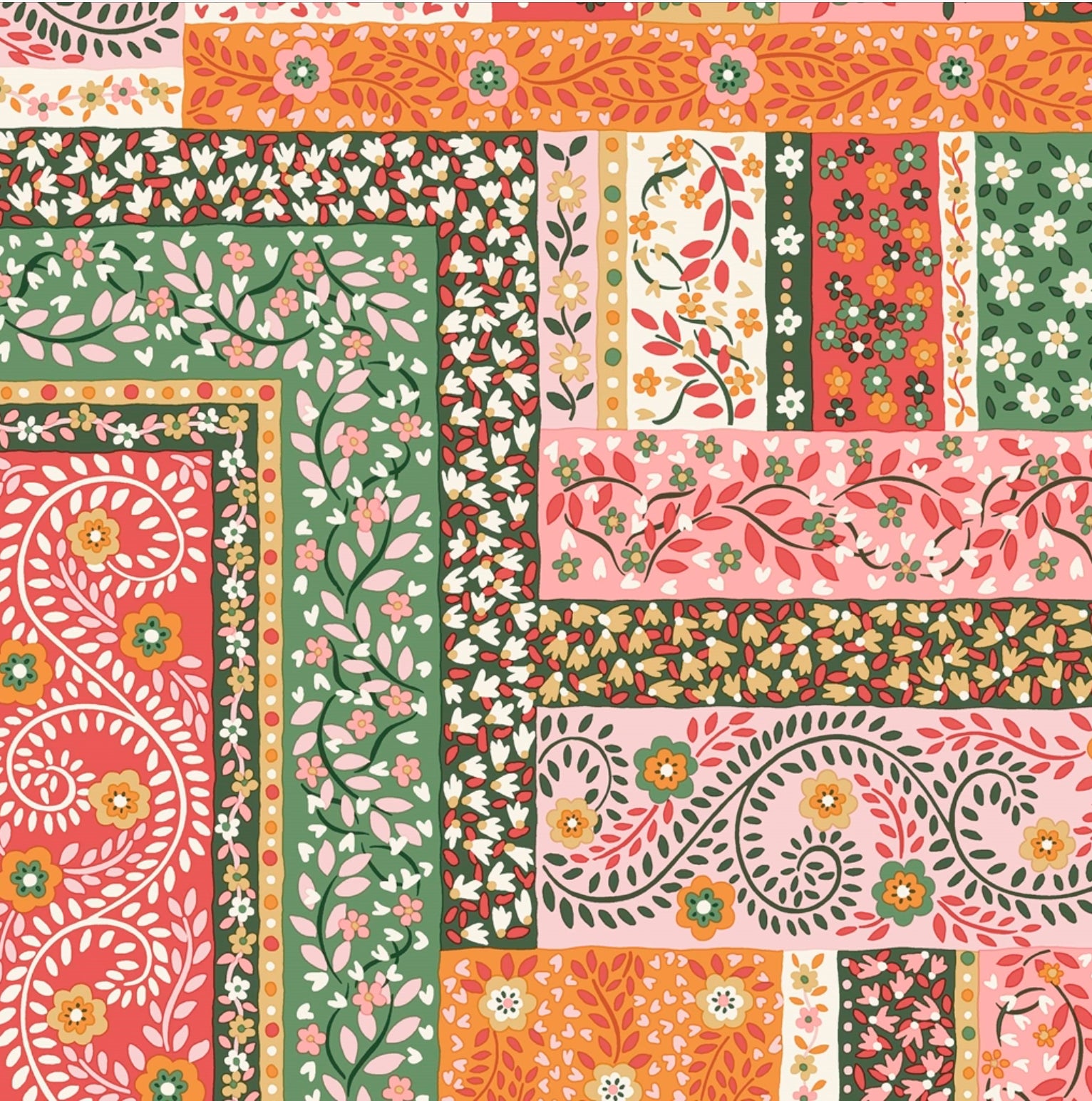 Liberty Quilting Cotton - Liberty Tudor Celebration - Patchwork Scarves 442B